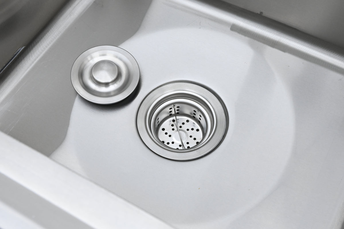 Rainlex 39" Freestanding Commercial Stainless Steel Kitchen Sink with Pull-Out Faucet