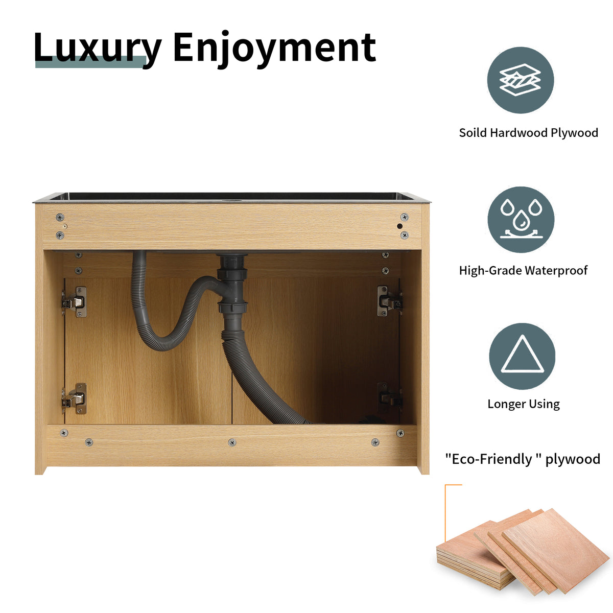 RAINLEX 39" Freestanding Utility Sink with Pull-Out Faucet in Stainless Steel