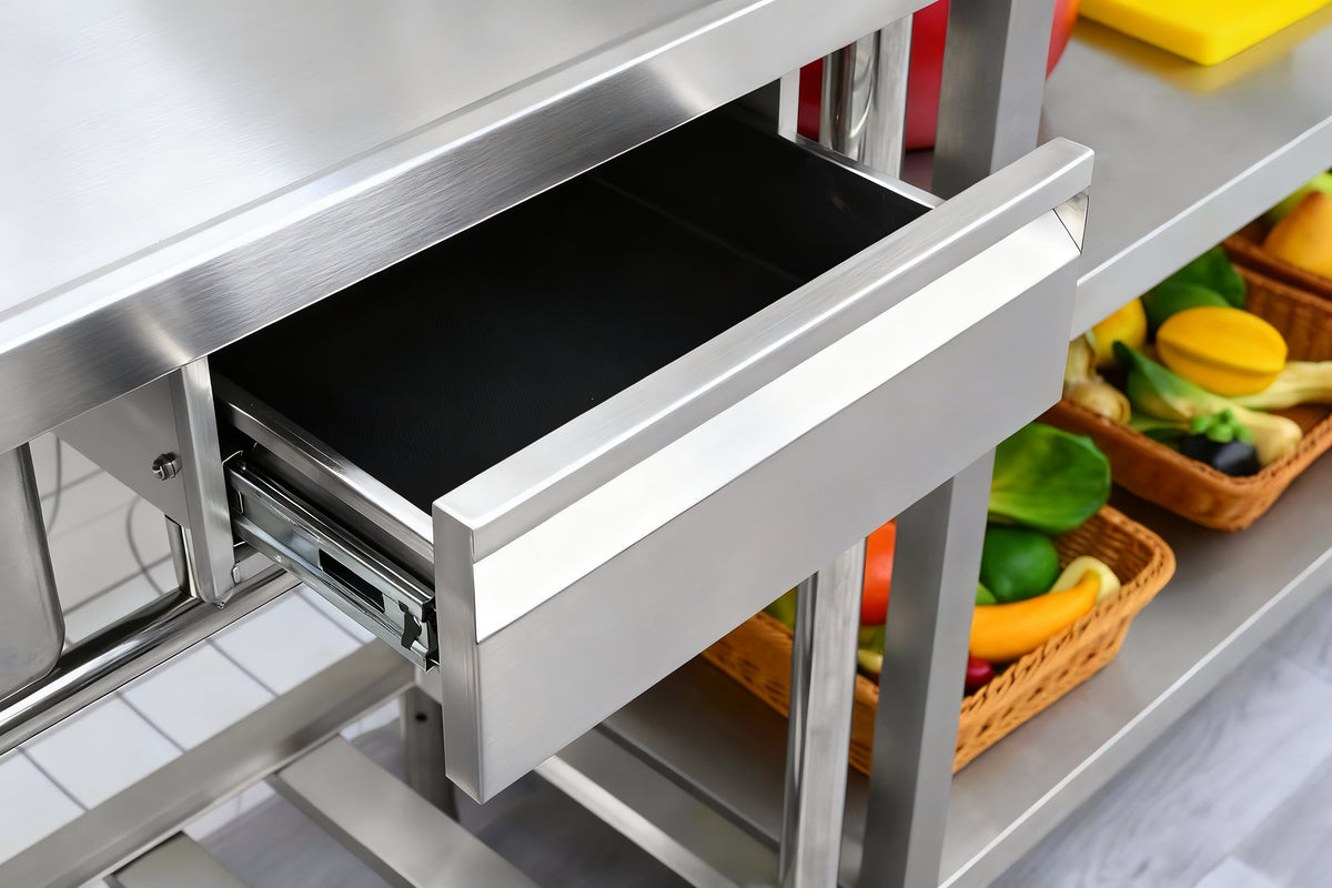 Rainlex 39" Freestanding Commercial Stainless Steel Kitchen Sink with Pull-Out Faucet