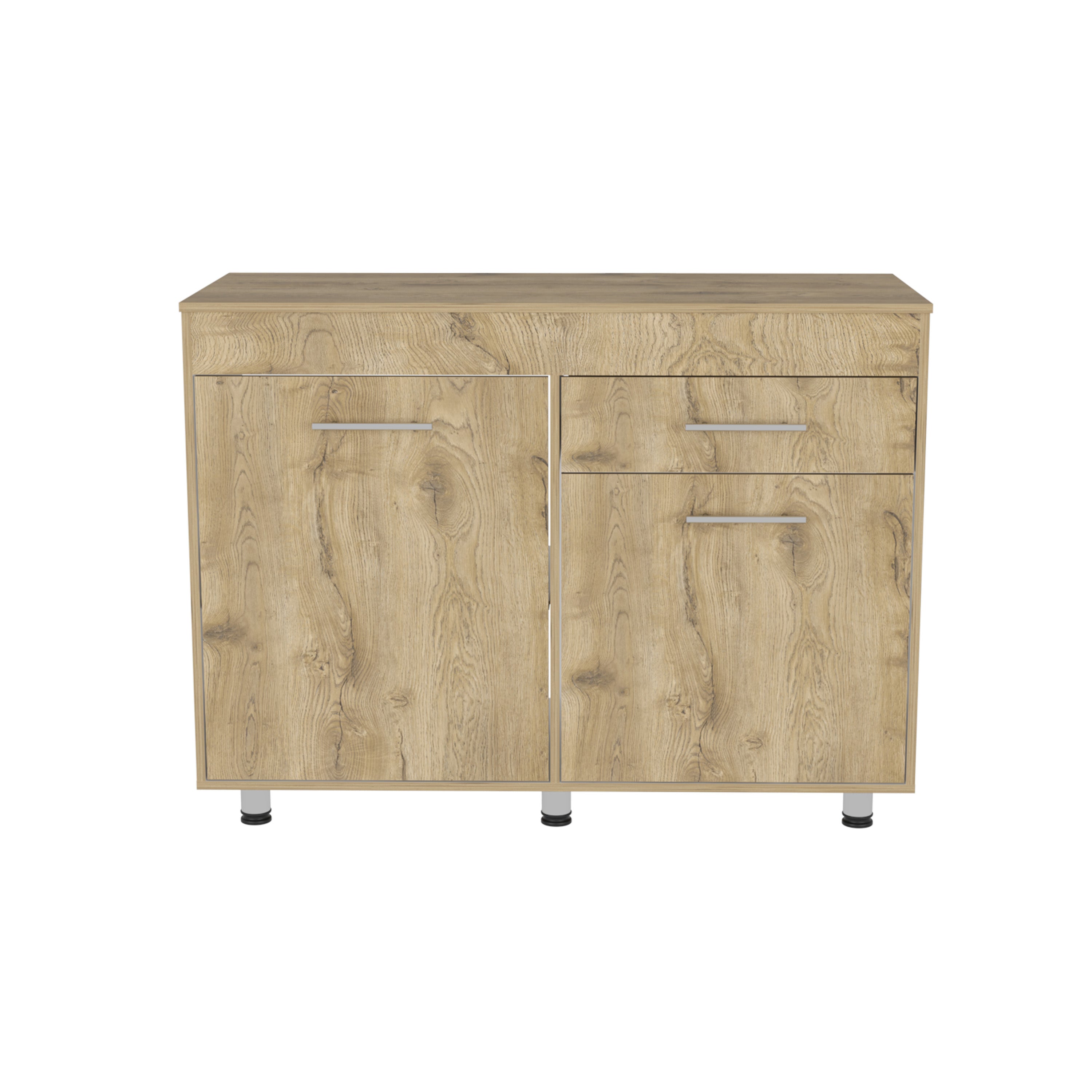 Rainlex 47" Freestanding Utility Sink Cabinet with Drawer, White/Aged Oak