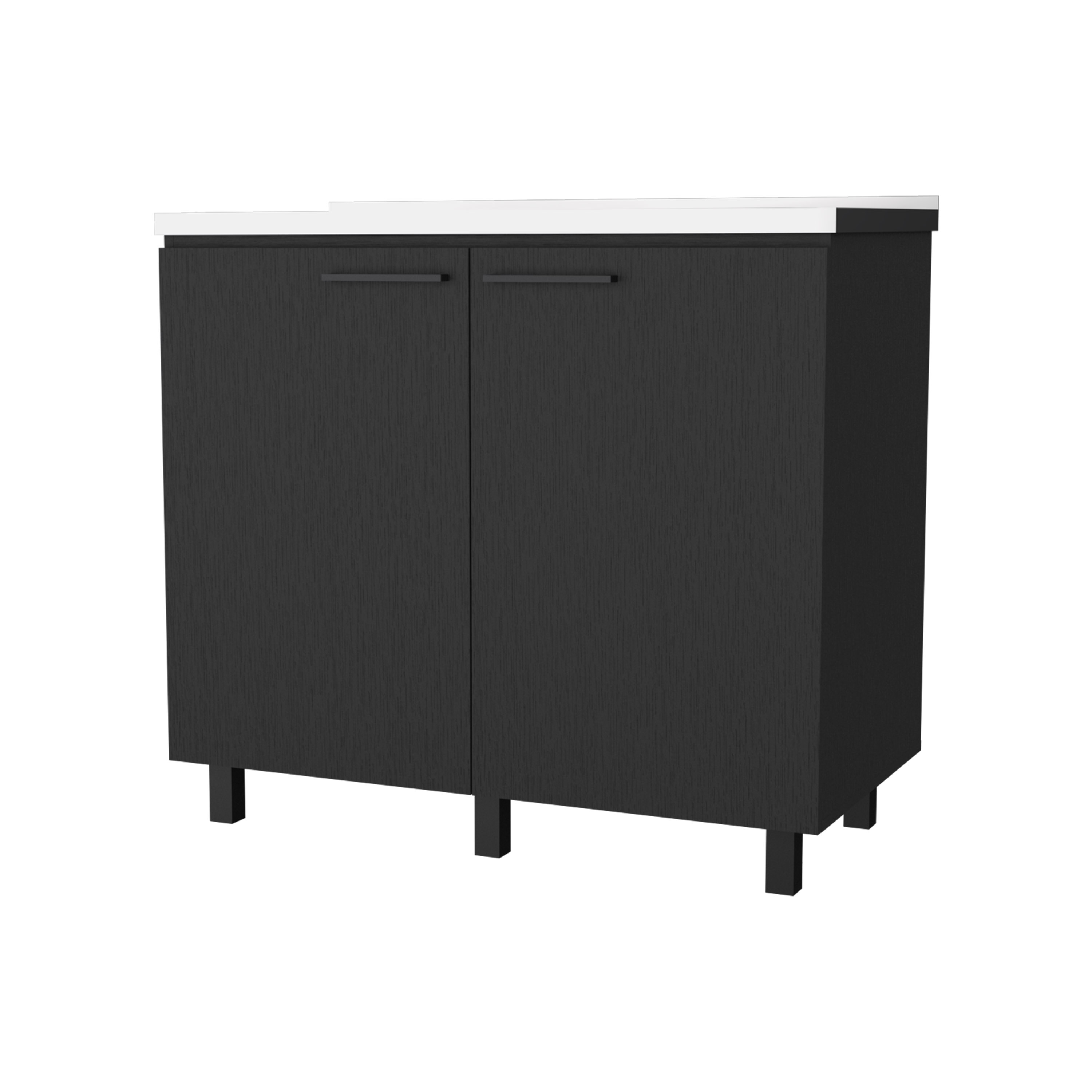 Rainlex 39" Freestanding Utility Sink Cabinet with Double Stainless Steel Basins, Soft-Close Doors
