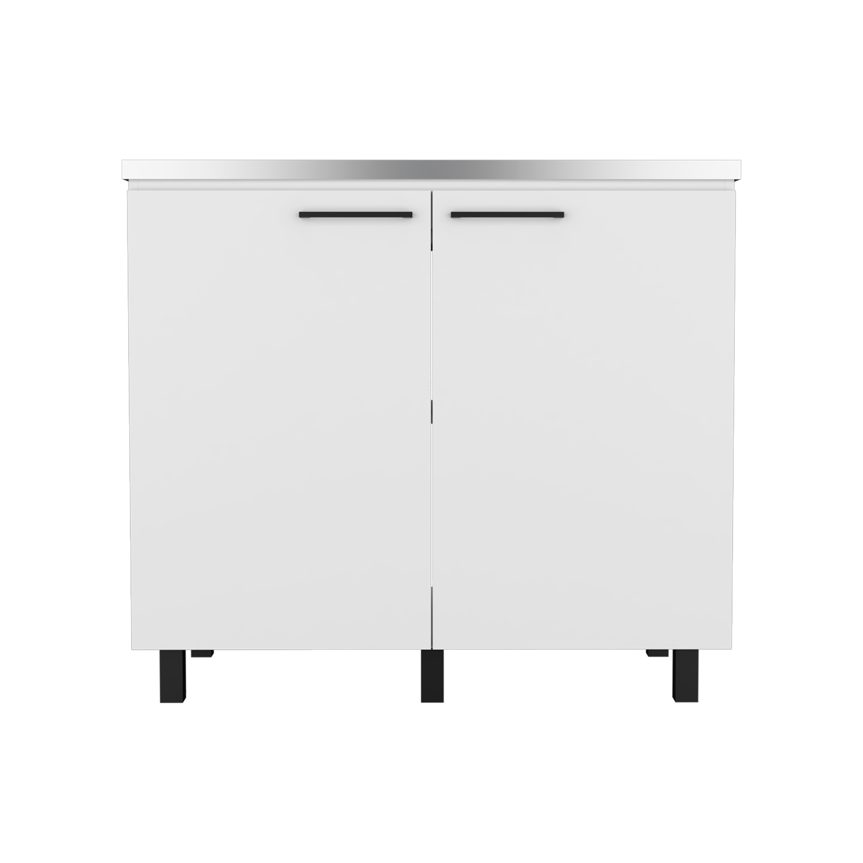 Rainlex 39" Freestanding Utility Sink Cabinet with Double Stainless Steel Basins, Soft-Close Doors