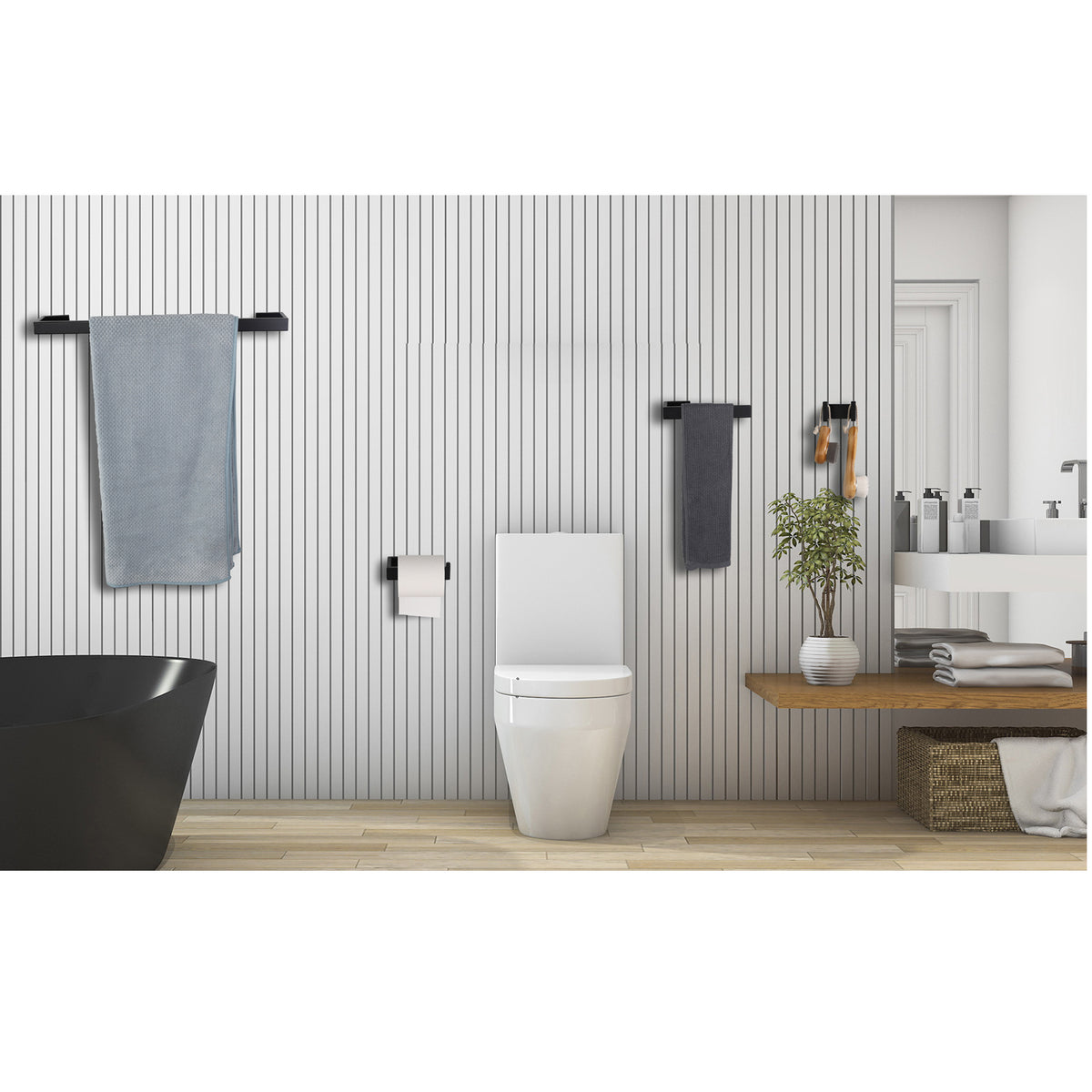RAINLEX 4-Piece Bathroom Hardware Set (S3100)