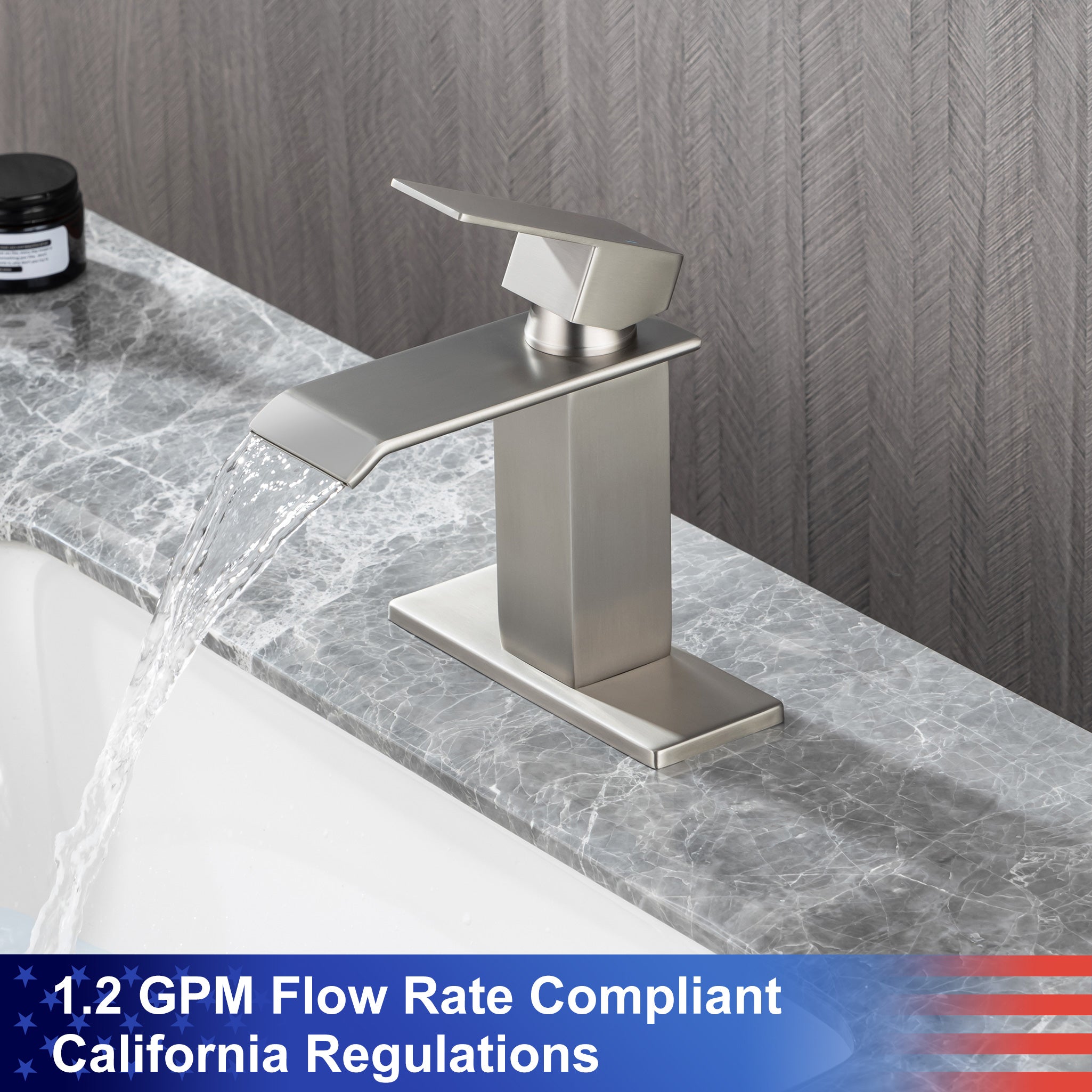Single-Handle Single-Hole Bathroom Faucet with Drain Assembly