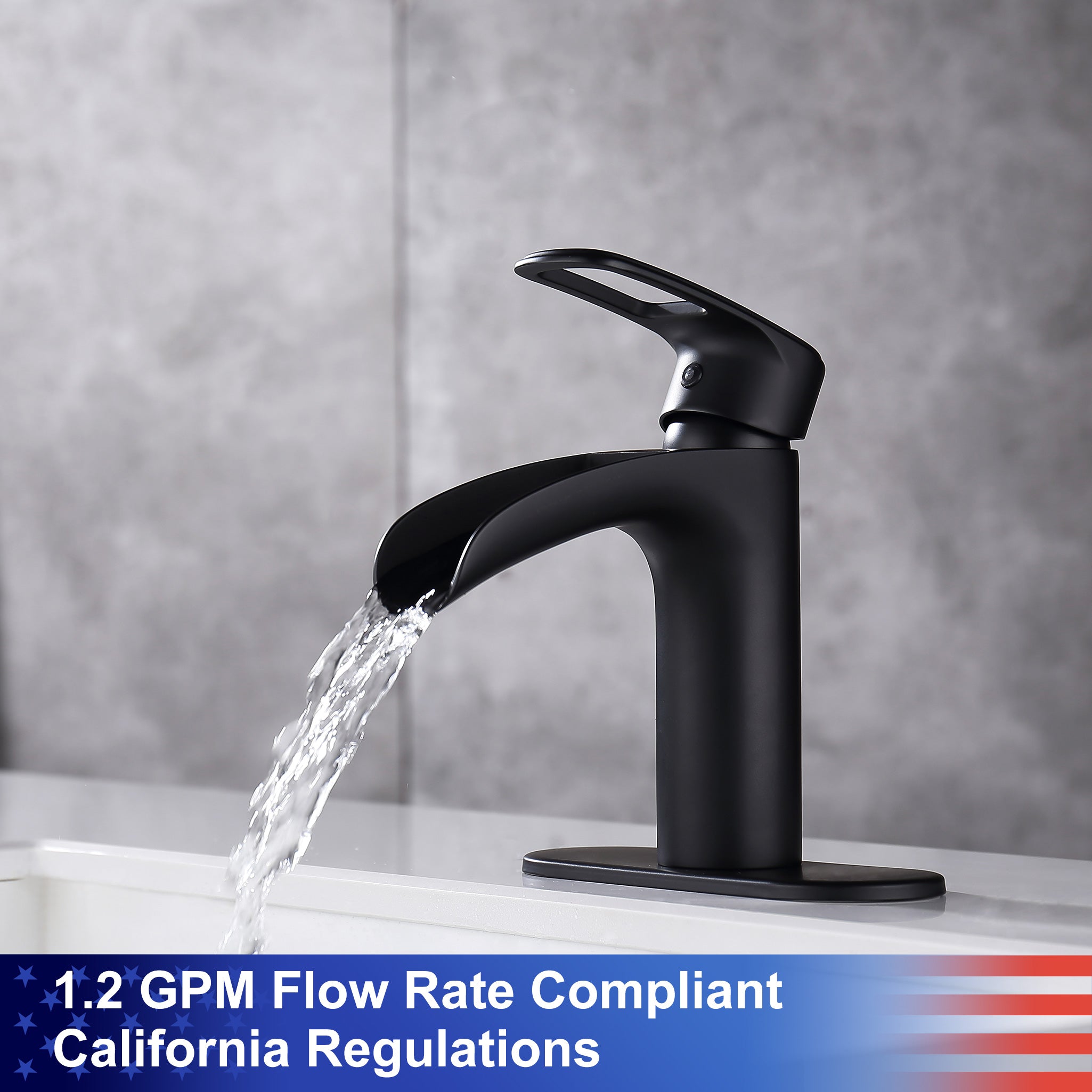 Single-Handle Waterfall Bathroom Faucet
