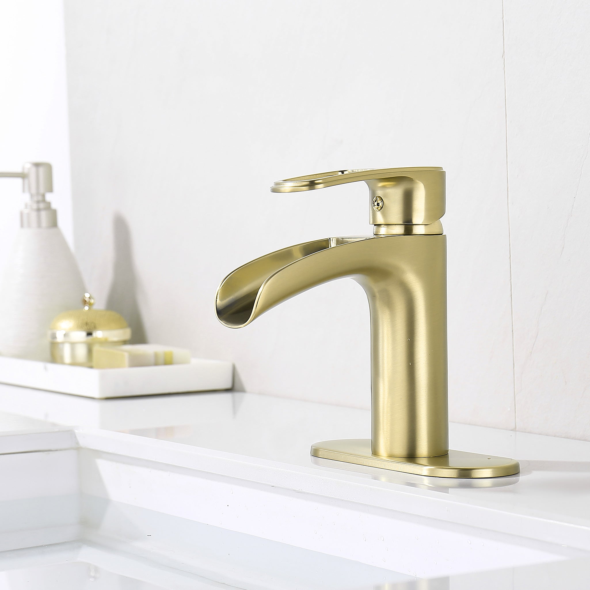 Single-Handle Waterfall Bathroom Faucet