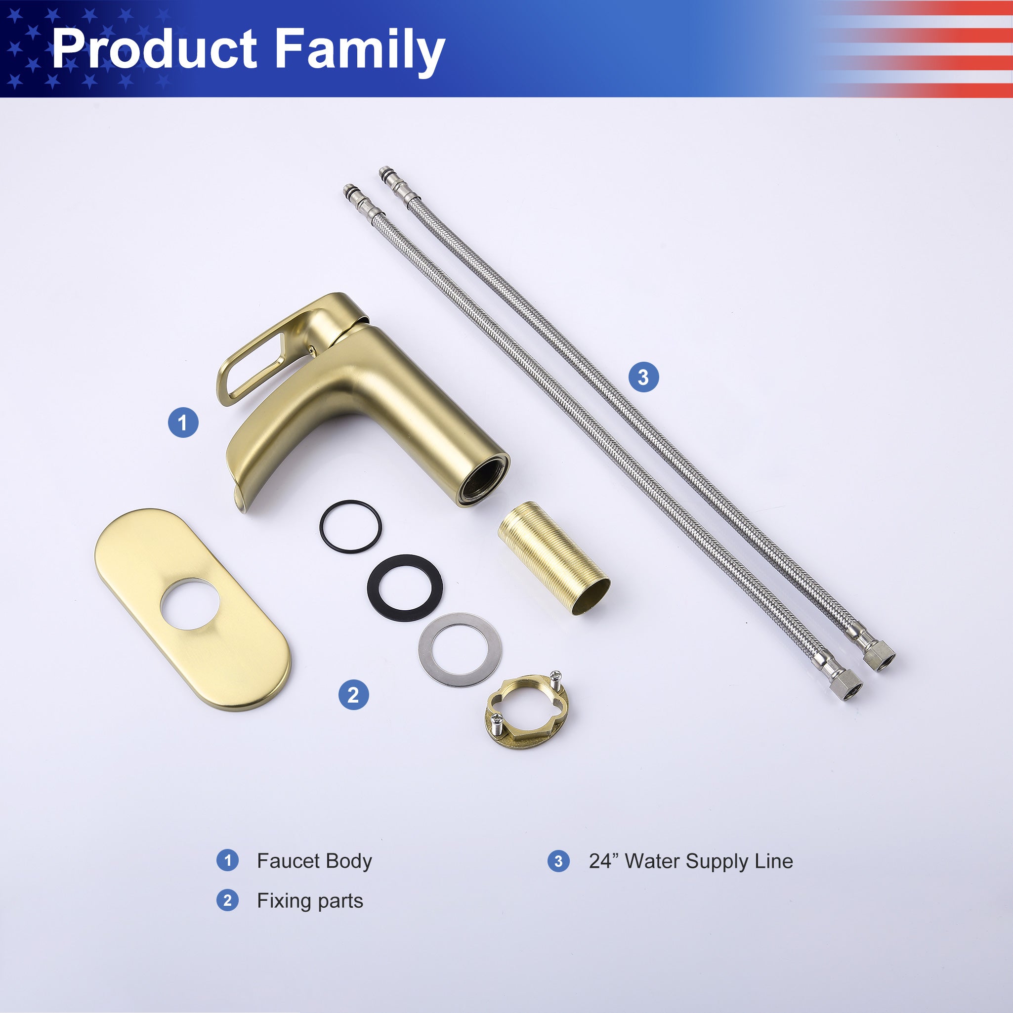 Single-Handle Waterfall Bathroom Faucet