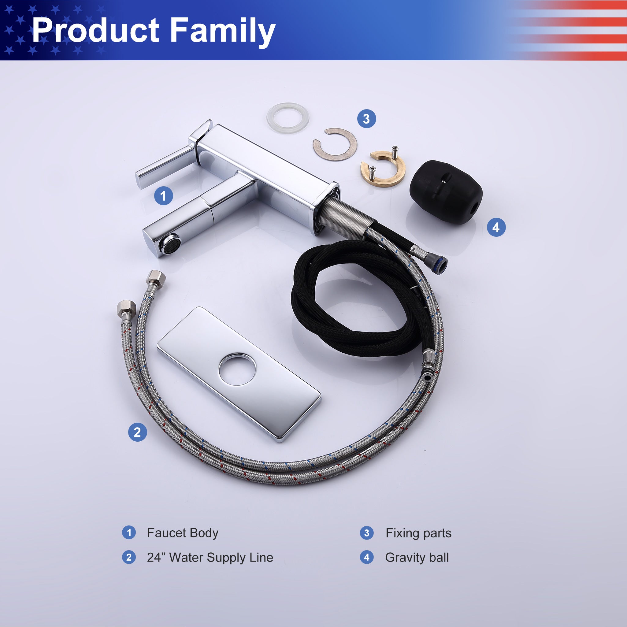 Single-Handle Pull-Out Bathroom Faucet (S5801)