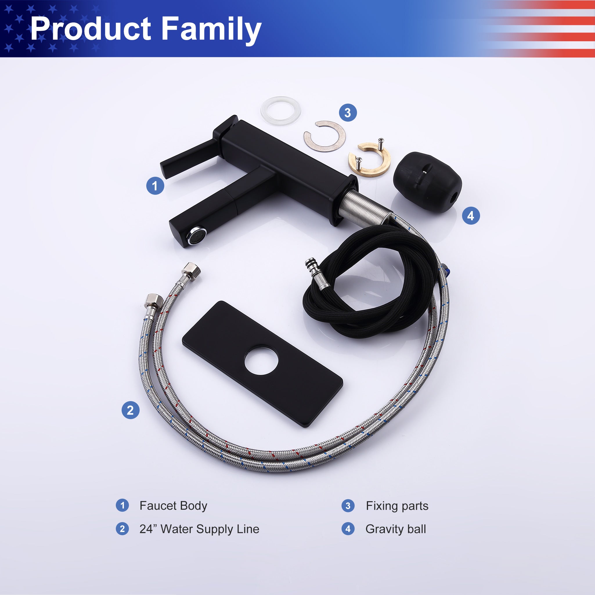 Single-Handle Pull-Out Bathroom Faucet (S5801)