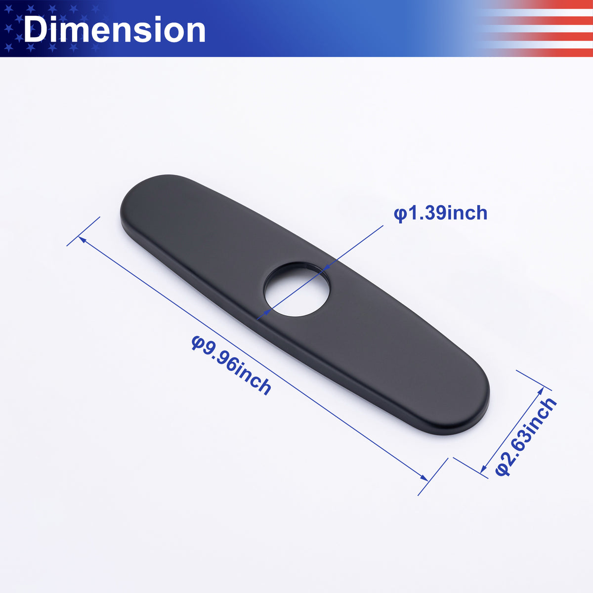 RAINLEX 10 in. Deck Plate for Kitchen Faucet