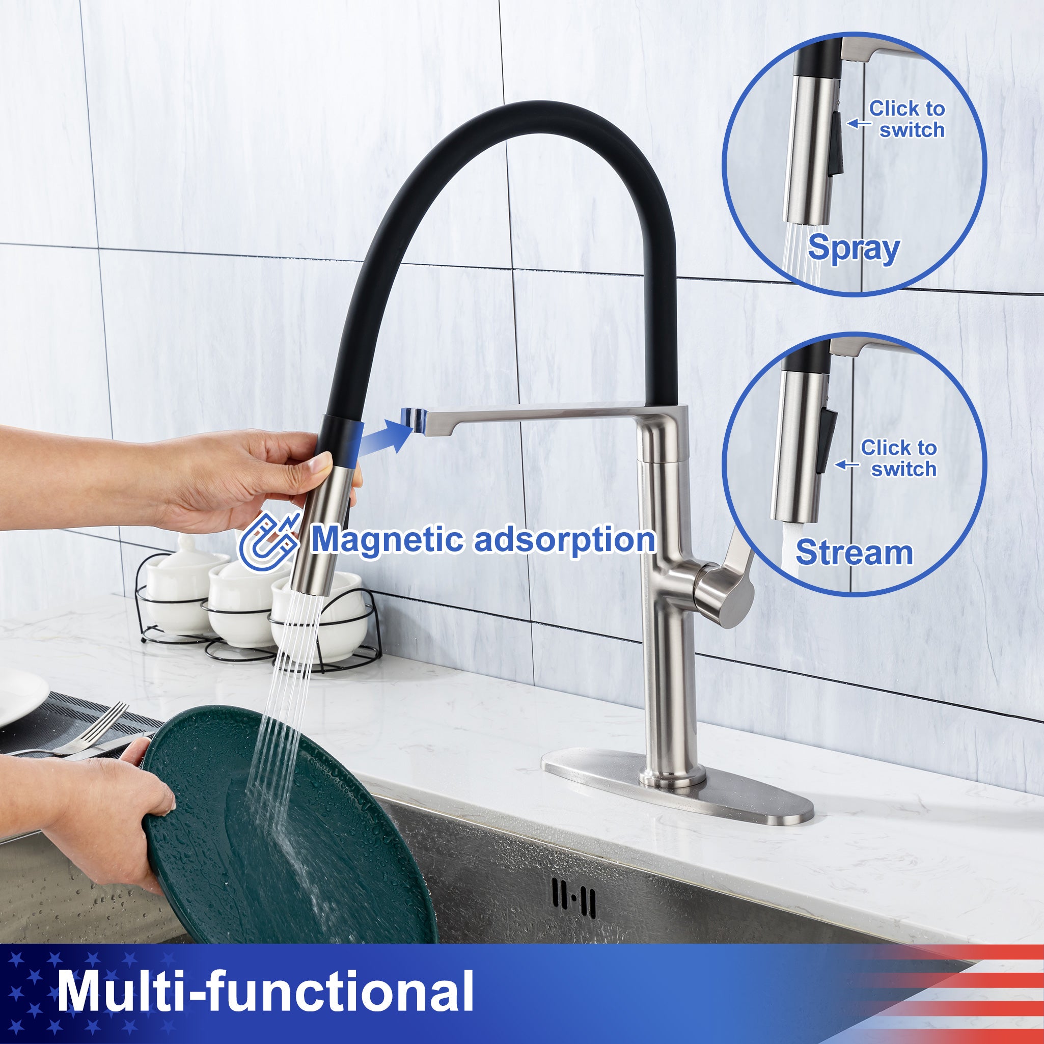 Single-Handle Pull-Down Kitchen Faucet
