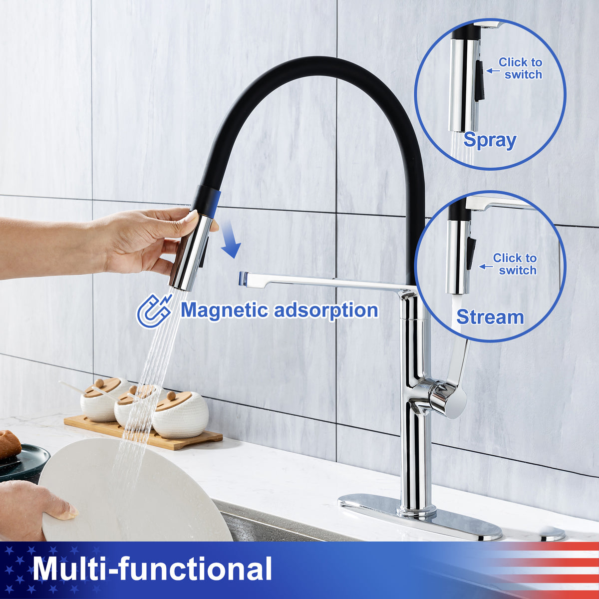 Single-Handle Pull-Down Kitchen Faucet