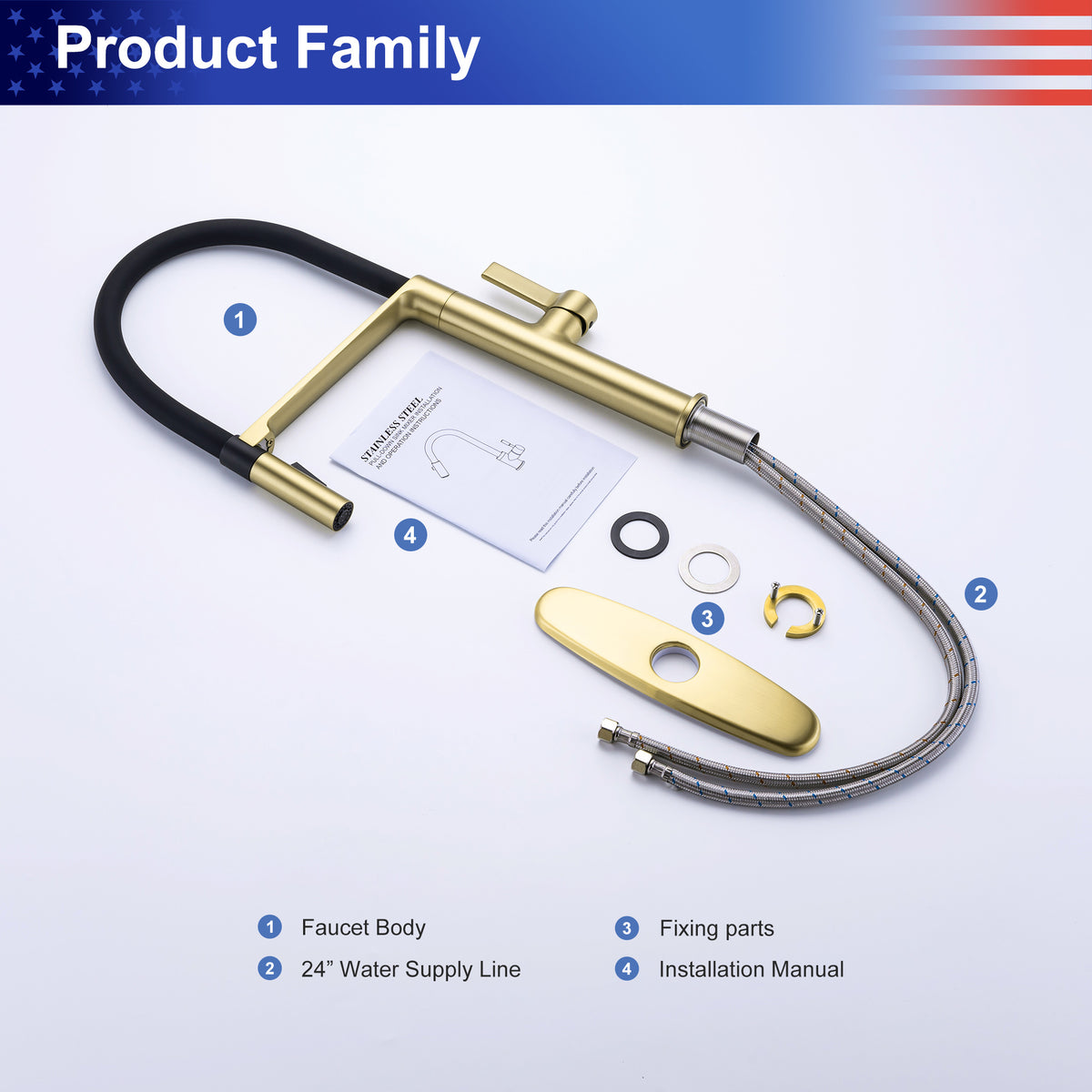 Single-Handle Pull-Down Kitchen Faucet