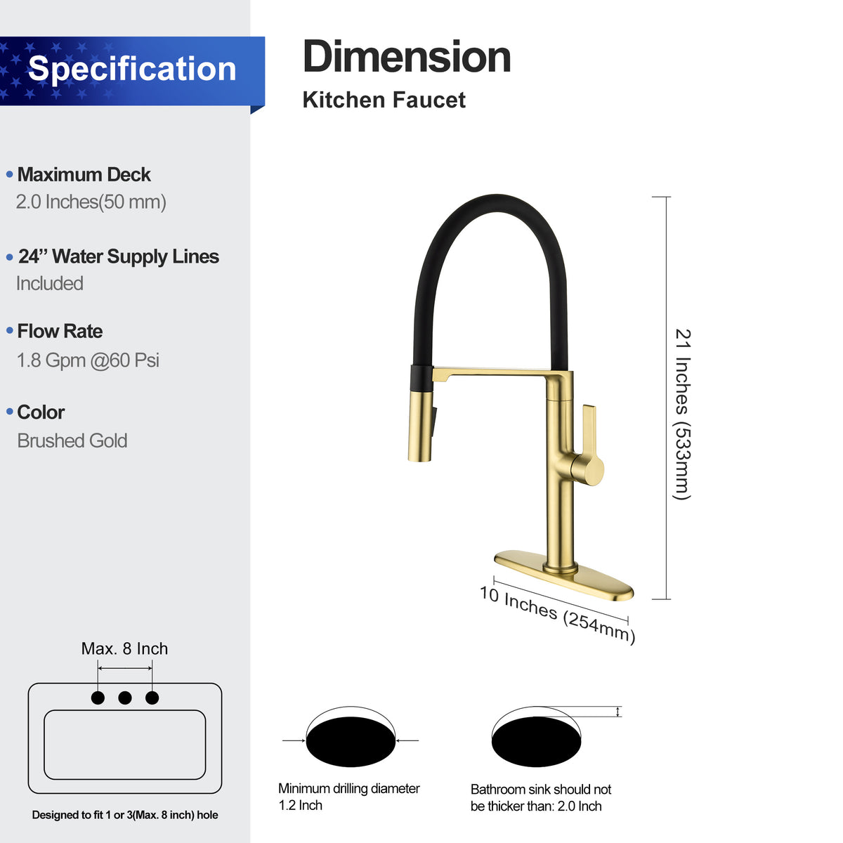 Single-Handle Pull-Down Kitchen Faucet