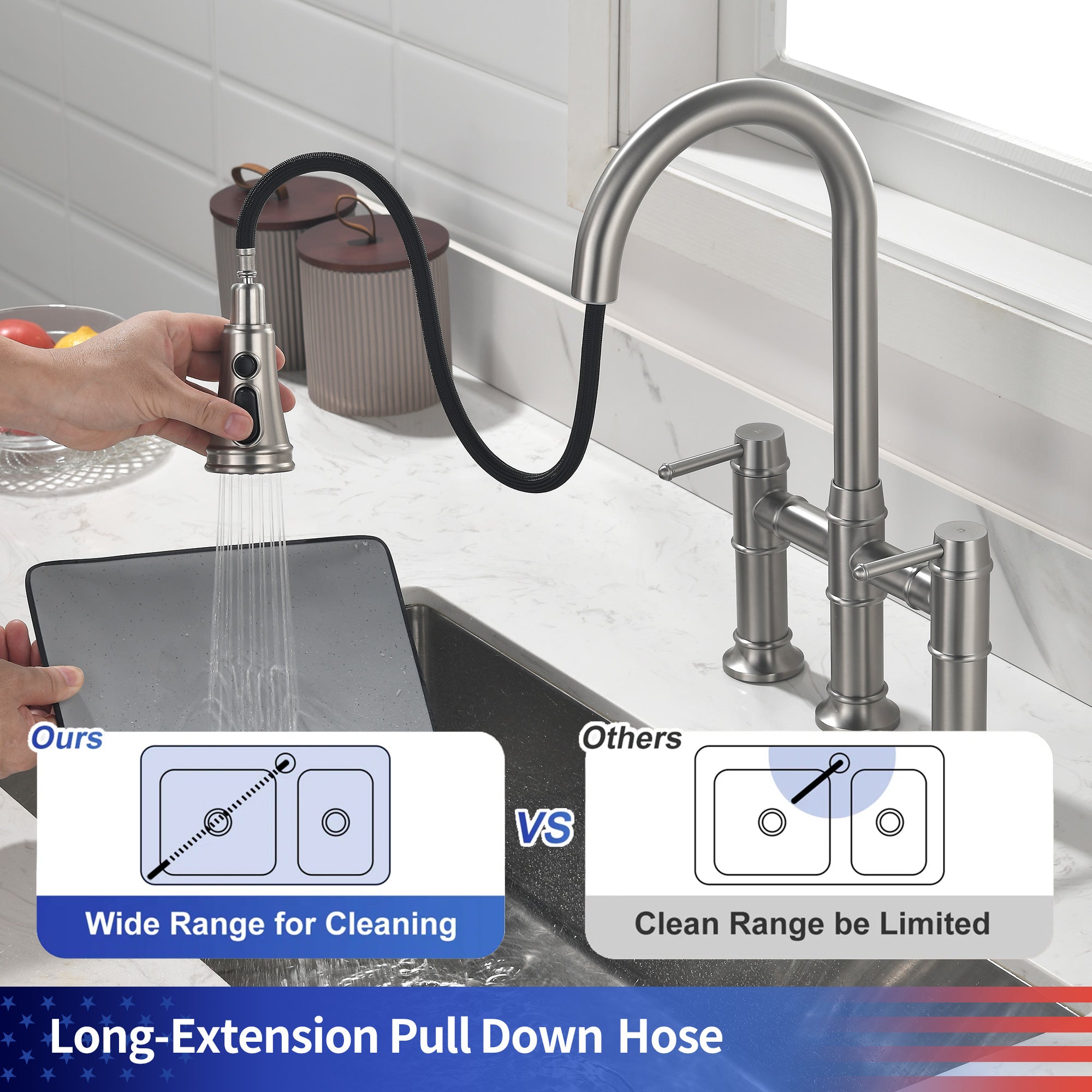2-Handle Pull-Down Kitchen Faucet