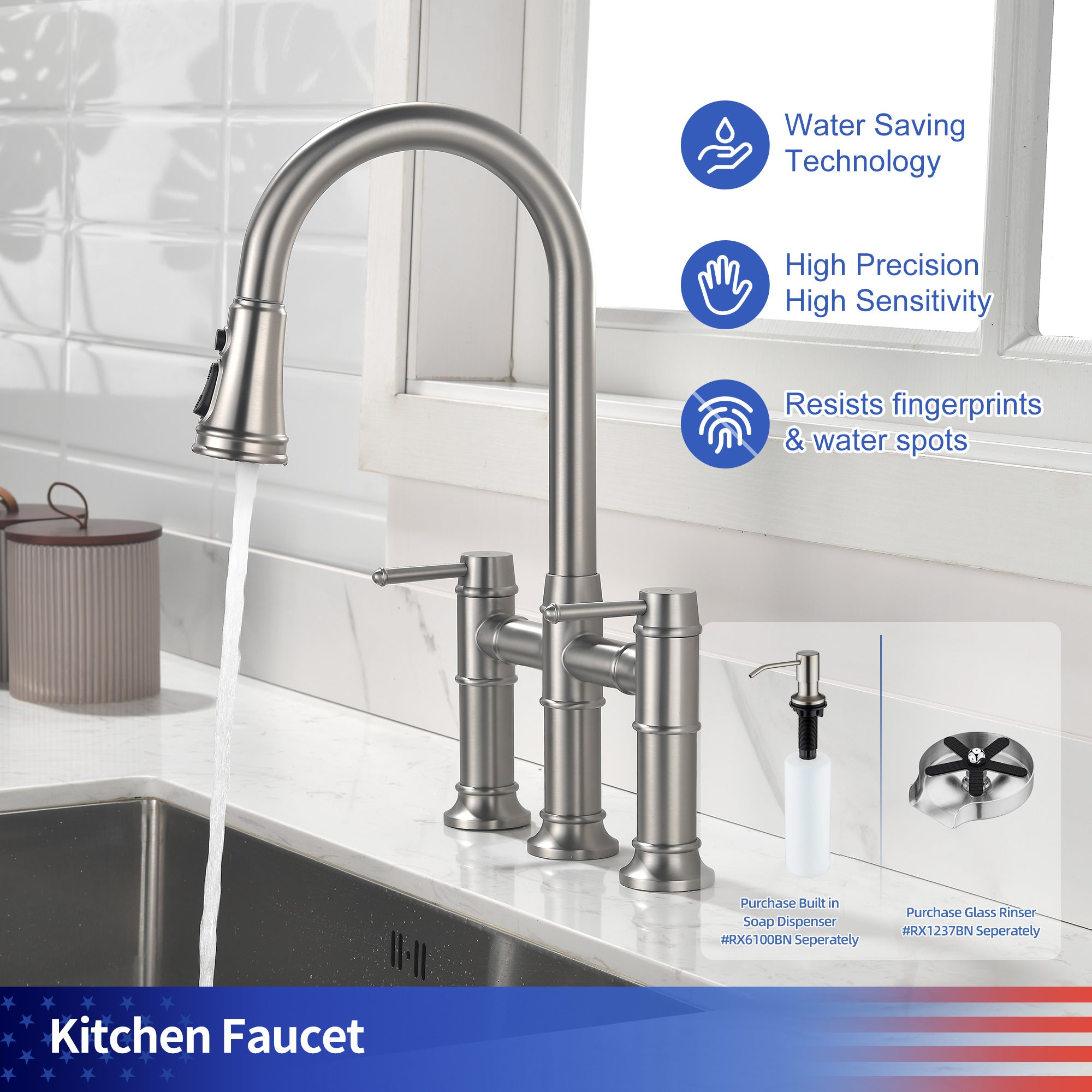 2-Handle Pull-Down Kitchen Faucet