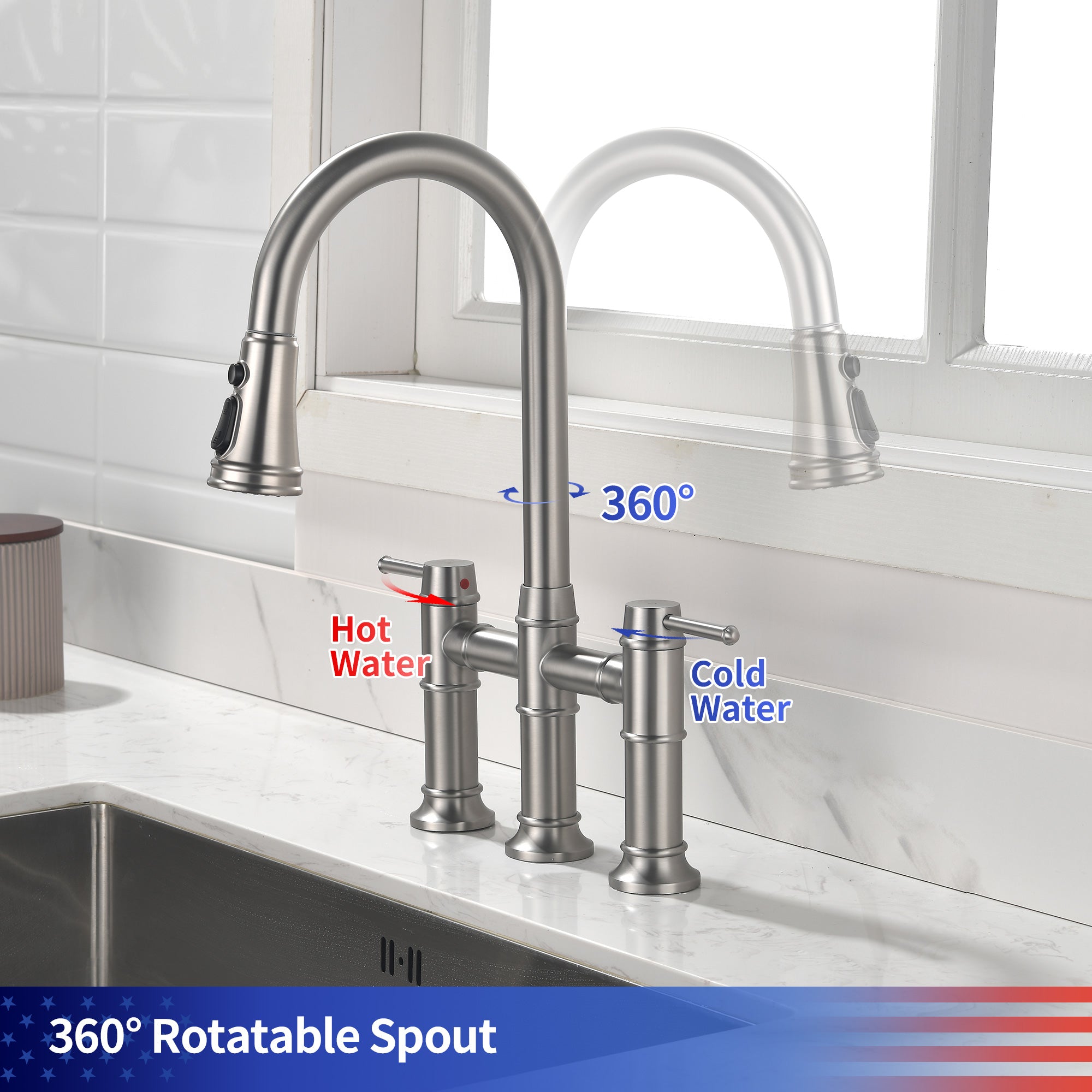 2-Handle Pull-Down Kitchen Faucet