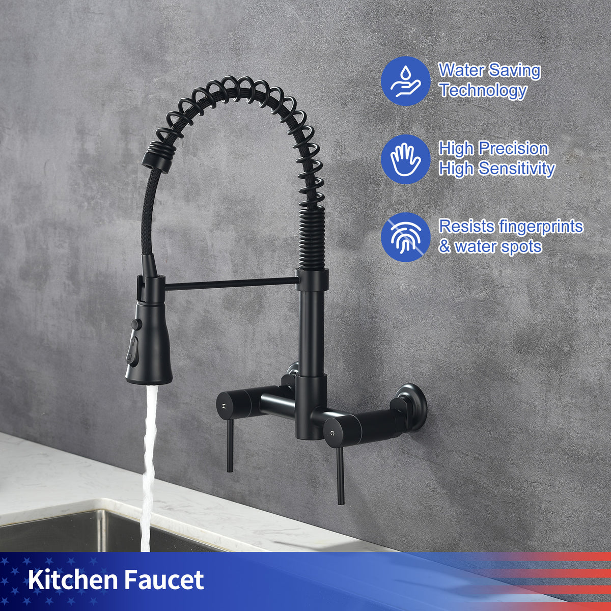 Single-Handle Pull-Down Kitchen Faucet (S6019)