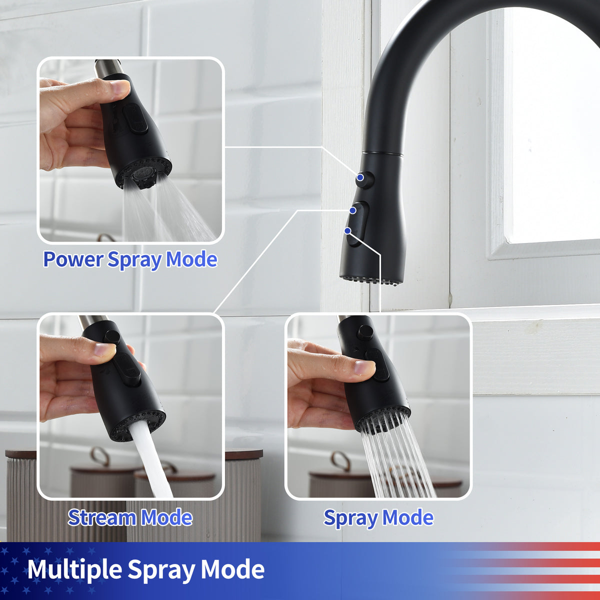 RAINLEX Single-Handle Pull-Down Kitchen Faucet (S6020)