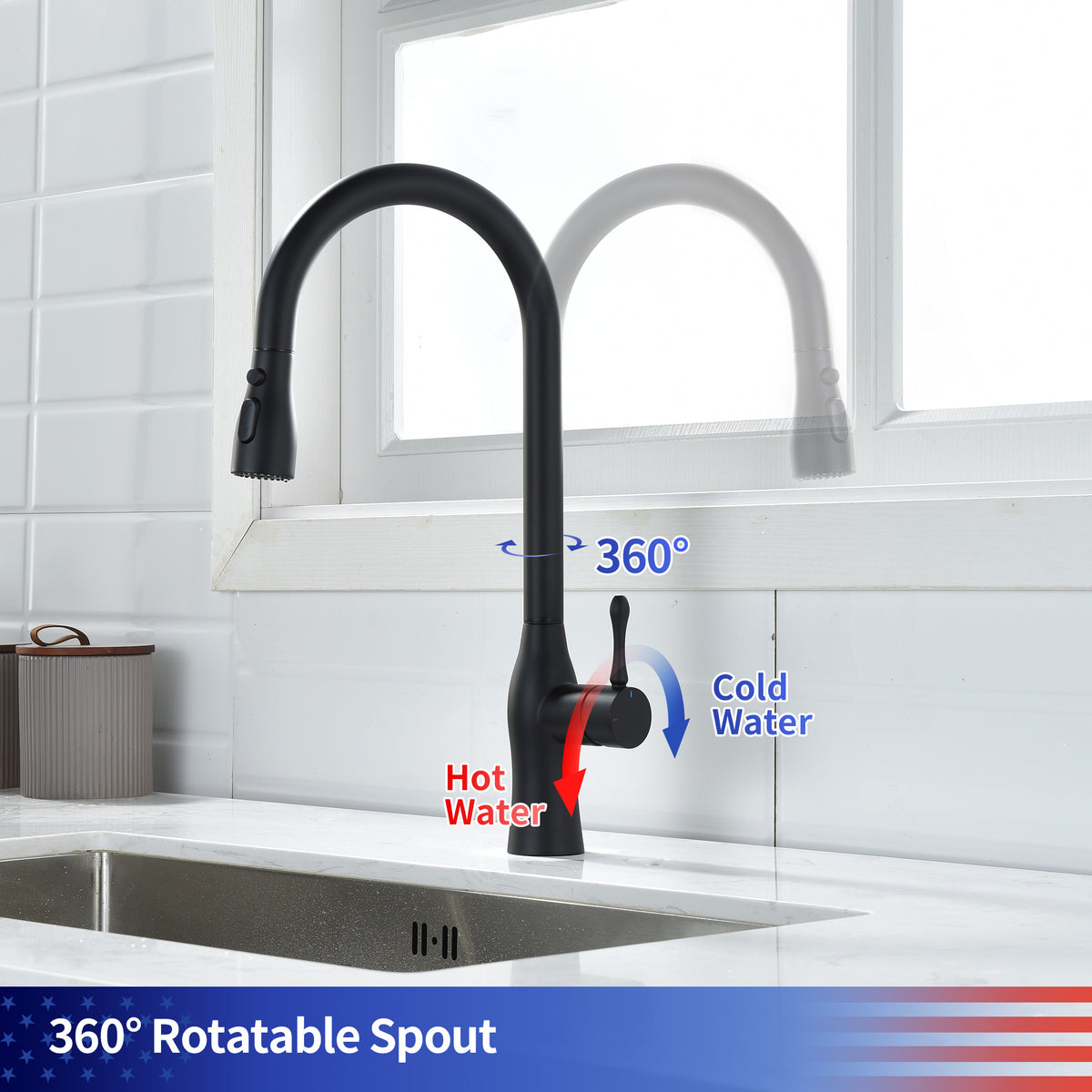 RAINLEX Single-Handle Pull-Down Kitchen Faucet (S6020)