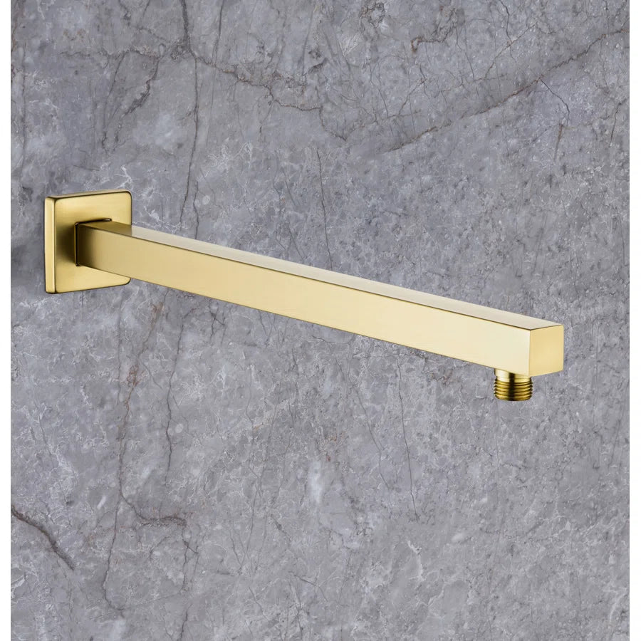 24" Square Extra-Long Wall-Mount Shower Arm with Flange