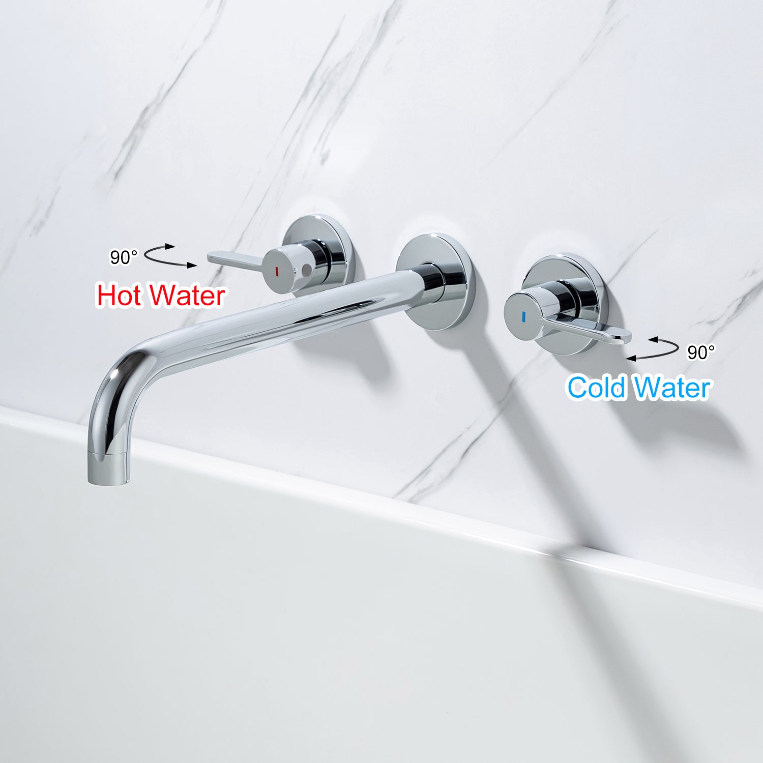 2-Handle Wall-Mount Roman Tub Faucet