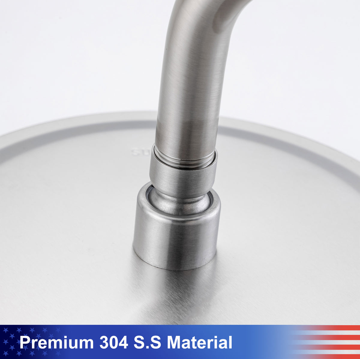 Pommeau de douche carré à 2 voies de 8 po avec robinet de raccordement au mur RX94202