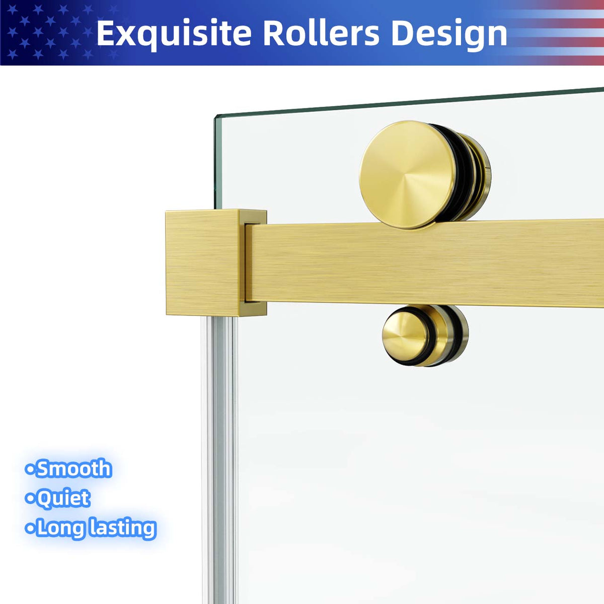 Rainlex Frameless Single-Panel Sliding Shower Door with 3/8" Tempered Glass and Stainless Steel Frame