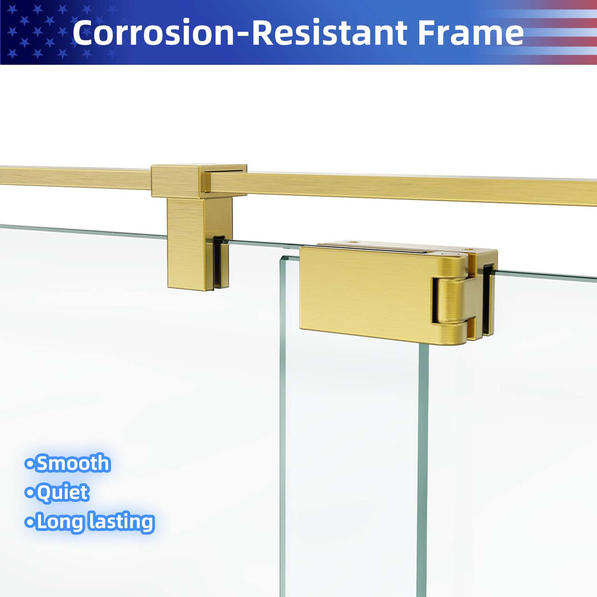 Rainlex Frameless Single-Panel Swing Shower Door with 5/16" Clear Tempered Glass and Safety Film