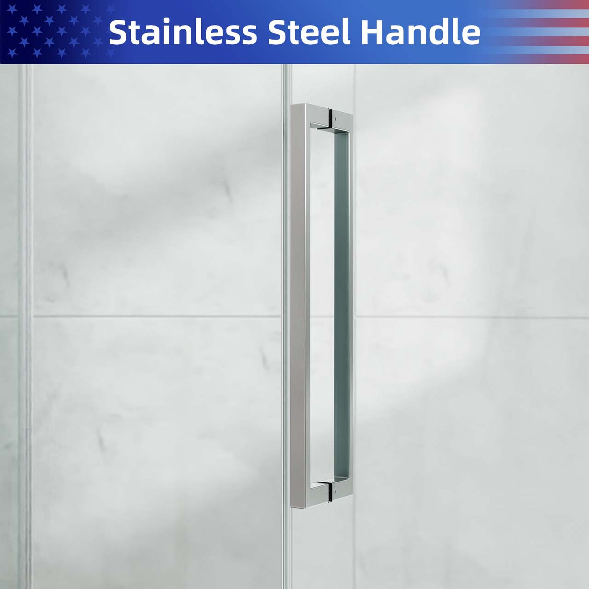 Rainlex Frameless Single-Panel Sliding Shower Door with 3/8" Tempered Glass and Stainless Steel Frame