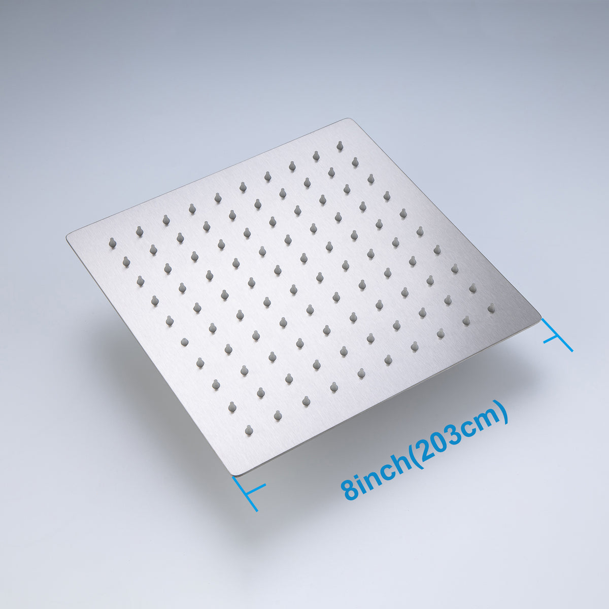 8 inches Square rainfall showerhead