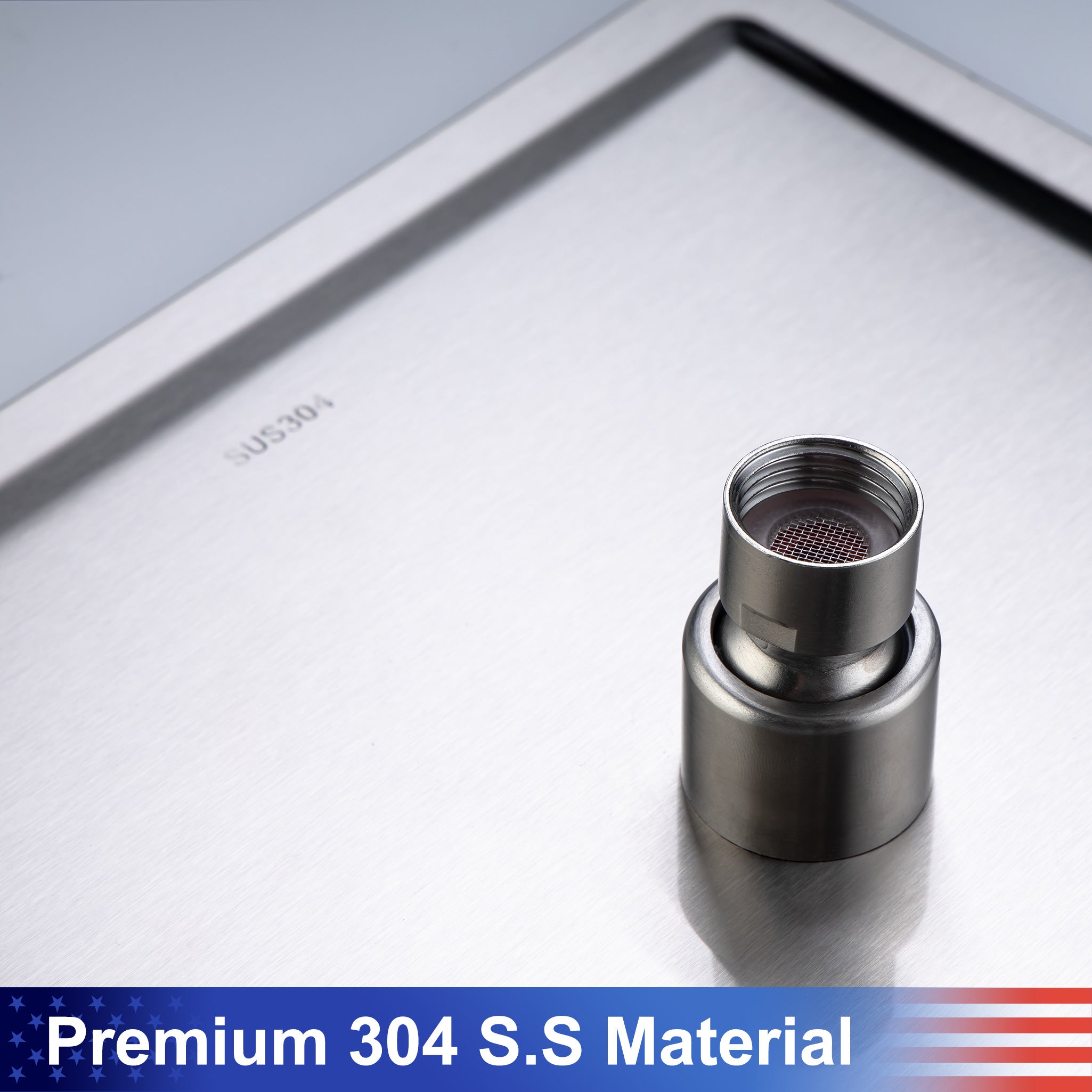 Stainless steel shower filter component