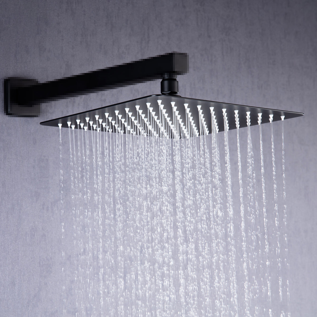 Pommeau de douche fixe à effet pluie carré de 12 po 1,8 GPM D1-12