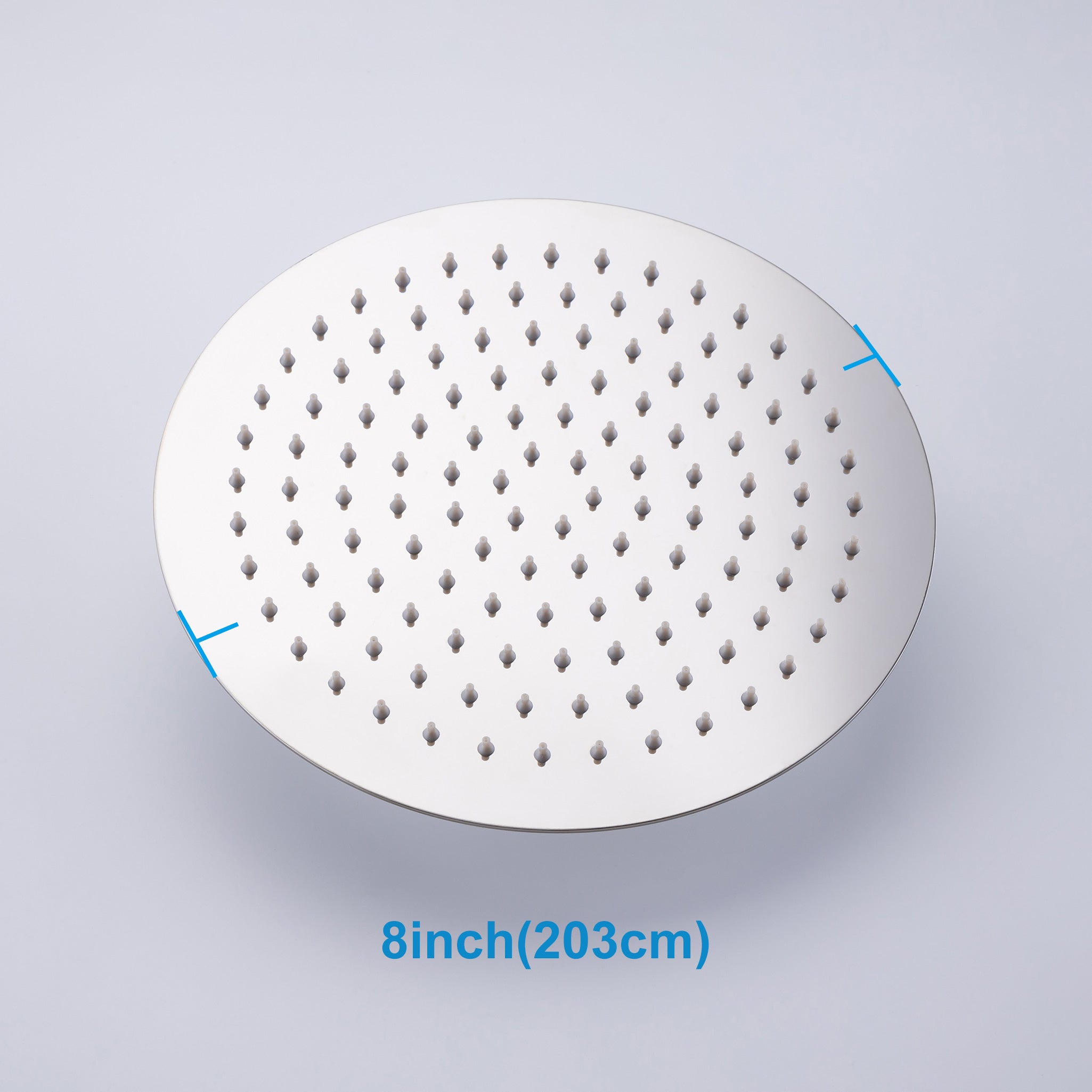 8" Round Rain Shower Head, 1.8 GPM