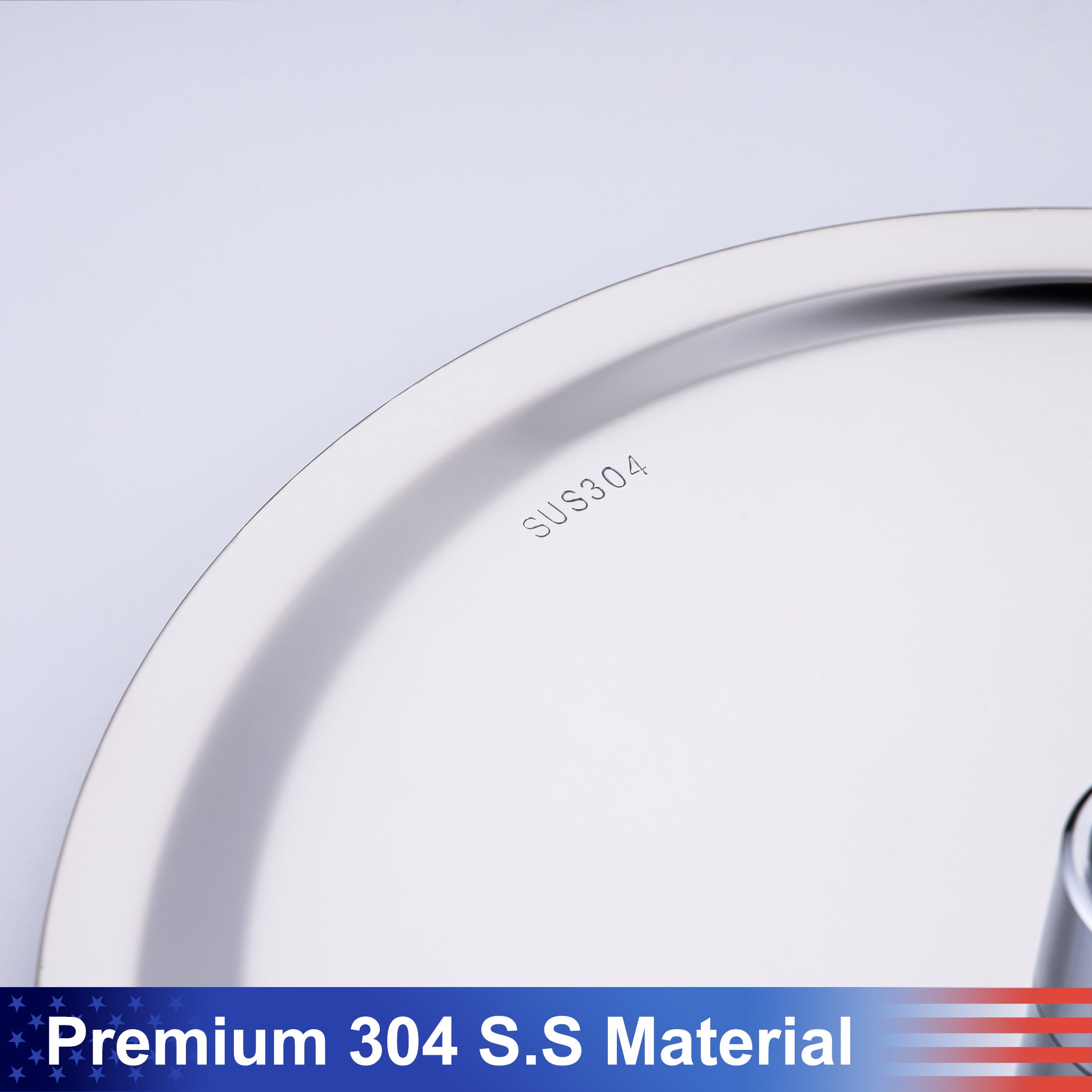 8" Round Rain Shower Head, 1.8 GPM