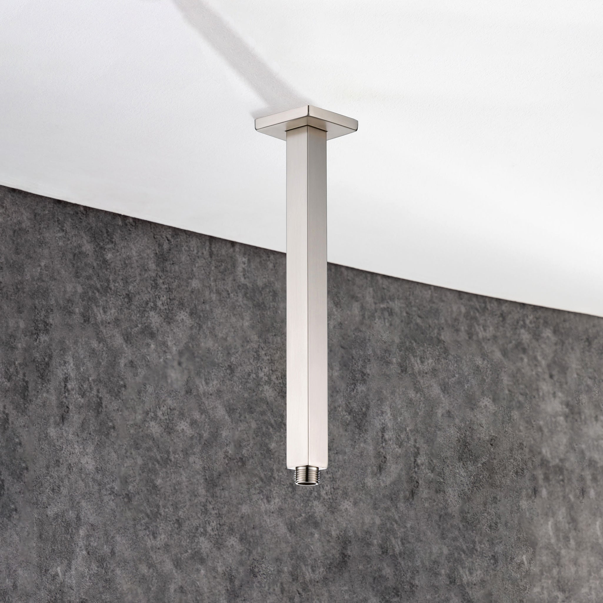 8" Square Ceiling-Mount Shower Arm with Flange