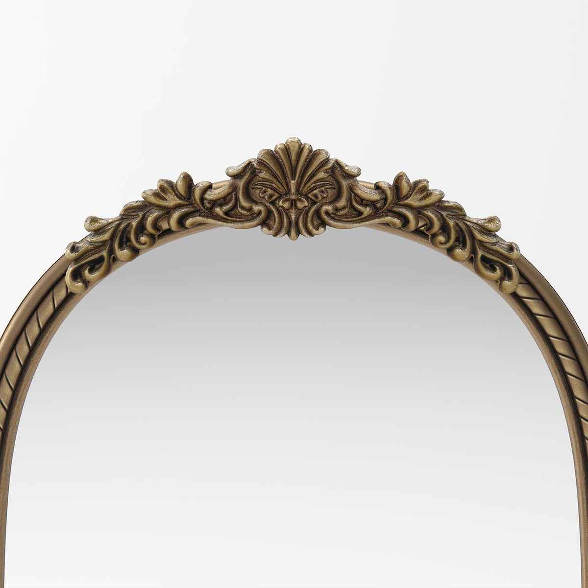 RAINLEX 36.61 in. Wide Vintage Gold Arched Wall Mirror (DM20)