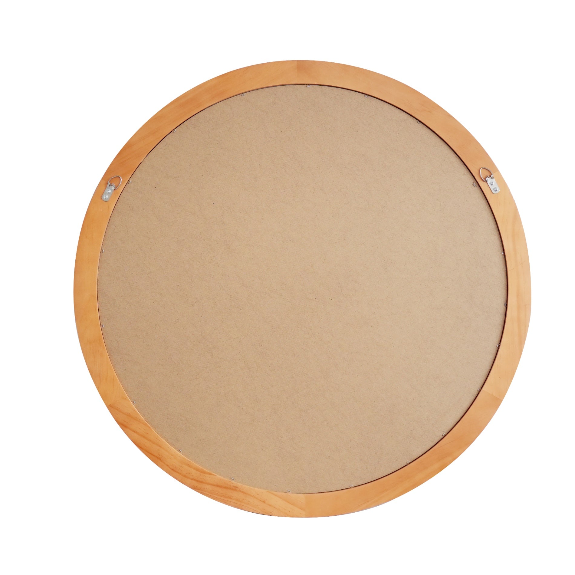 30×30 Inch Round Wall Mirror with Beaded Solid Wood Frame, Rustic Farmhouse Decor Mirror for Entryway, Bathroom & Living Room