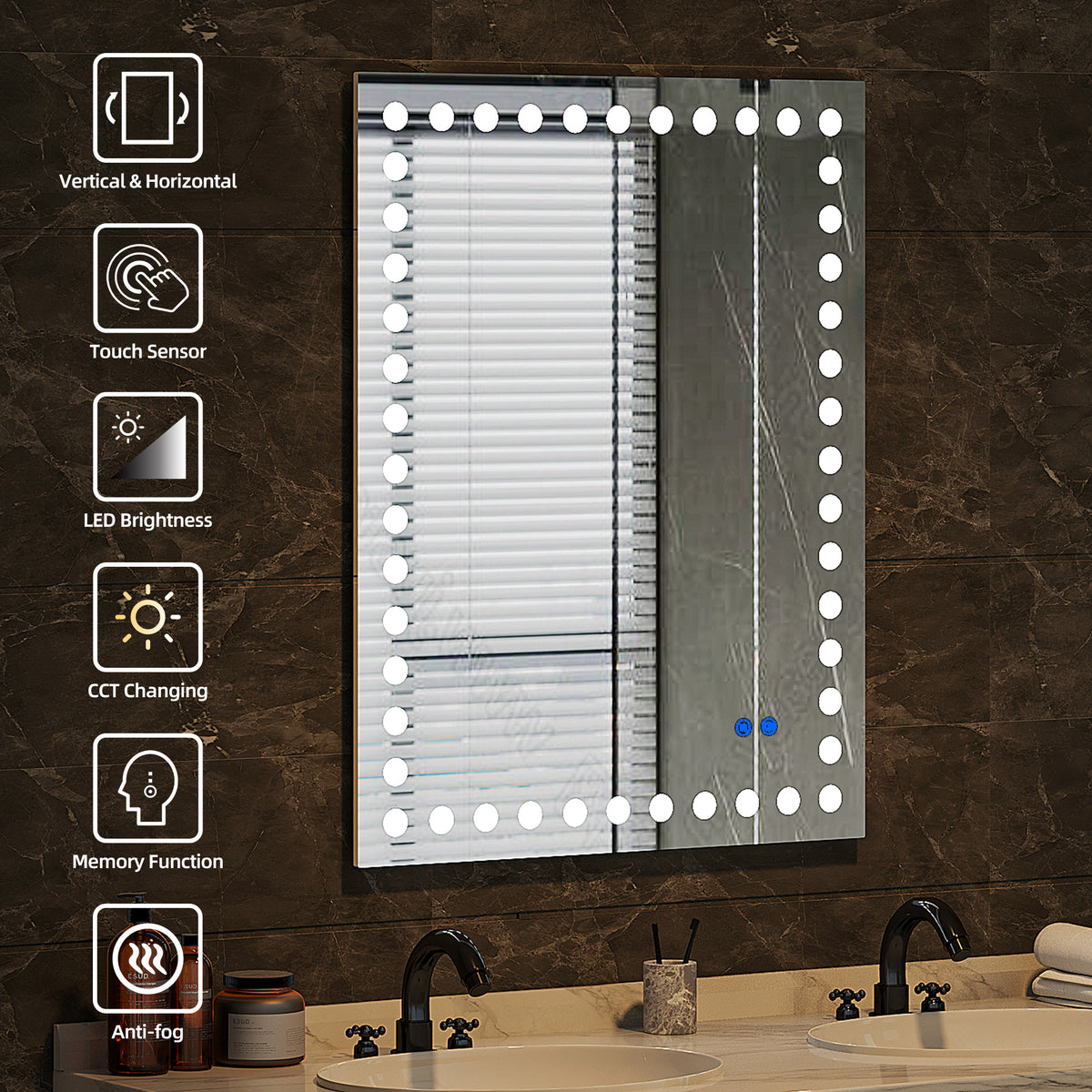 Miroir de salle de bain à LED RX-LM04