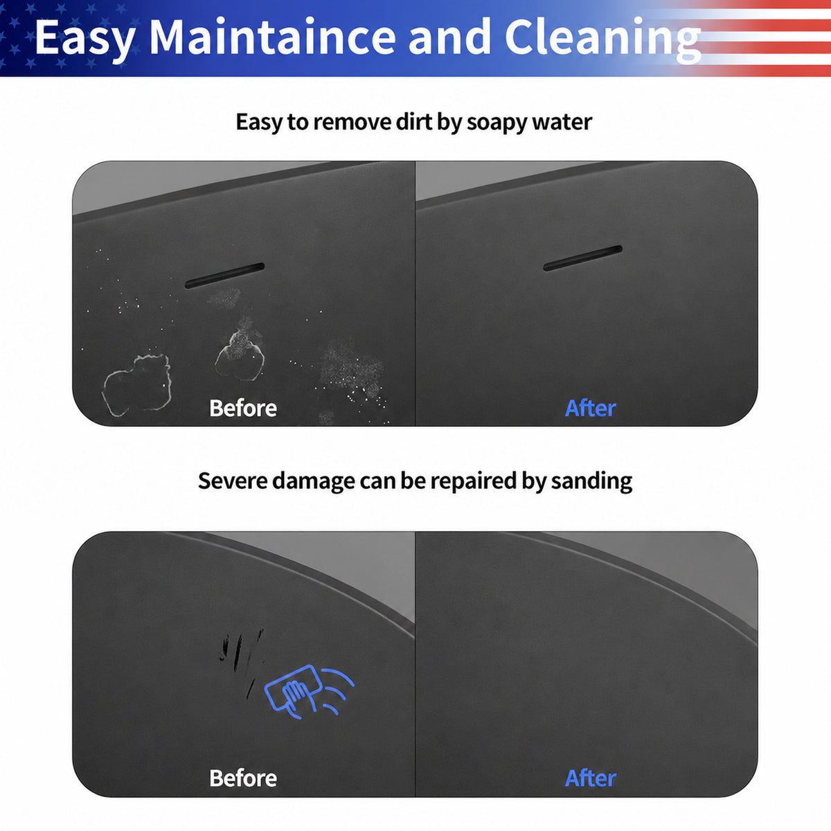RAINLEX 65 in. Dark Gray Oval Solid Surface Freestanding Bathtub