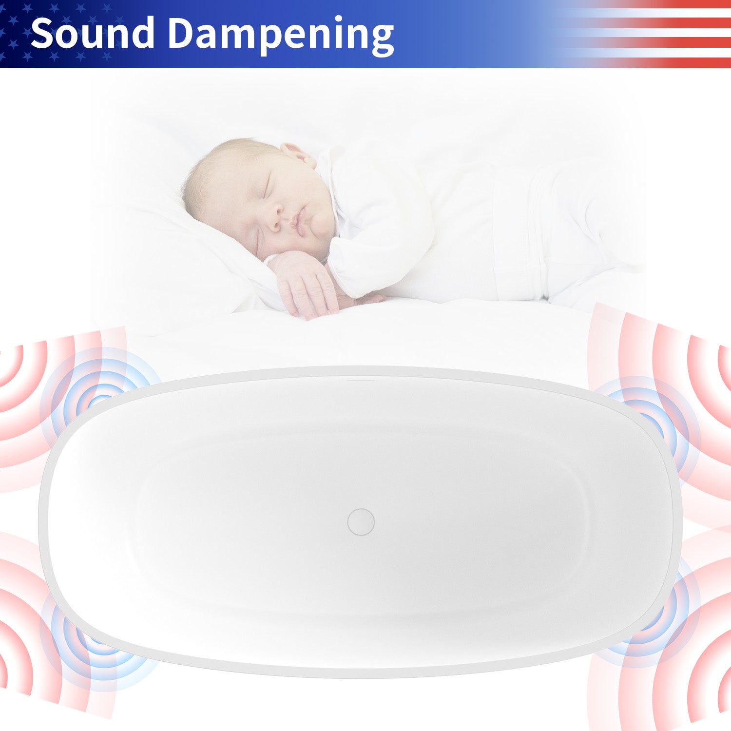 71 in. Matte White Oval Solid Surface Freestanding Soaking Bathtub, One-Piece Stone Resin Bathtub with Center Drain for Medium to Large Bathrooms