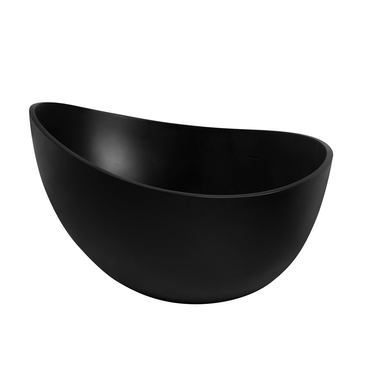 RAINLEX 71 in. Solid Surface Freestanding Soaking Bathtub