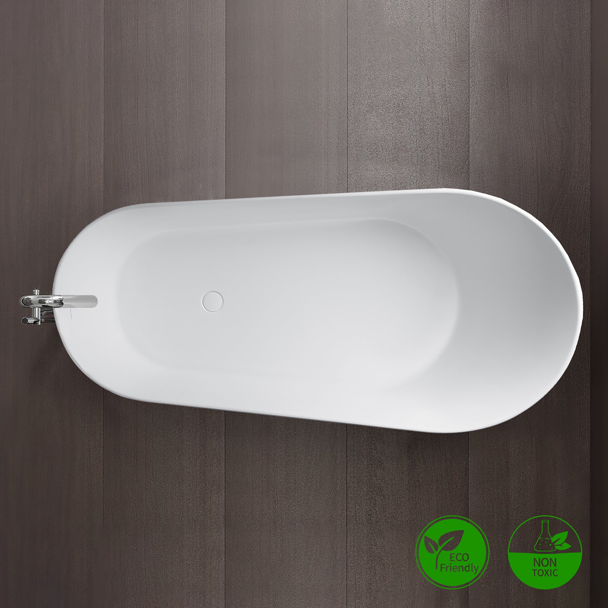 67" Solid Surface Freestanding Soaking Bathtub (S06)