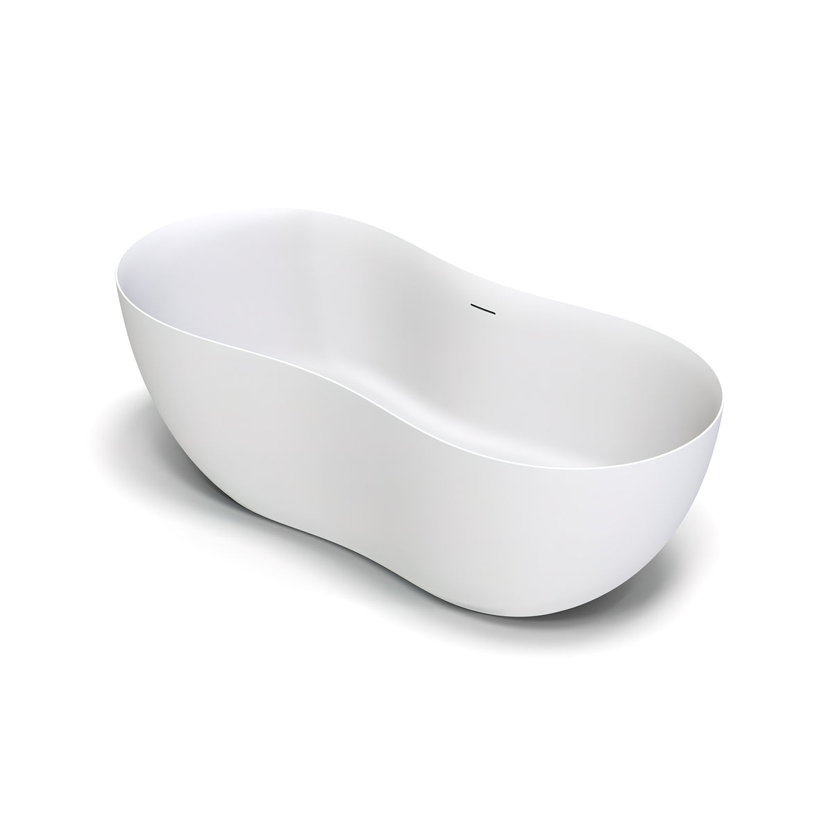 RAINLEX 67" Solid Surface Freestanding Soaking Bathtub (S22)