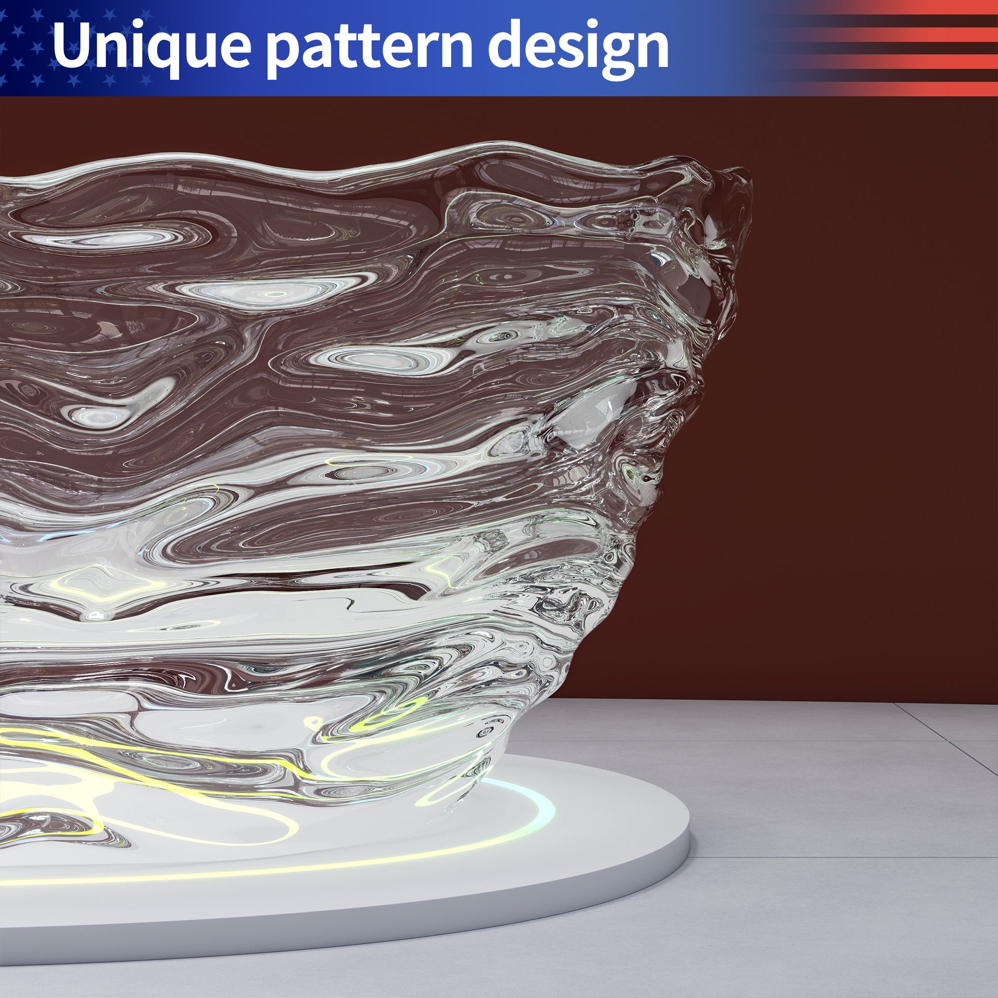 Rainlex 69" Transparent Stone Resin Freestanding Soaking Bathtub