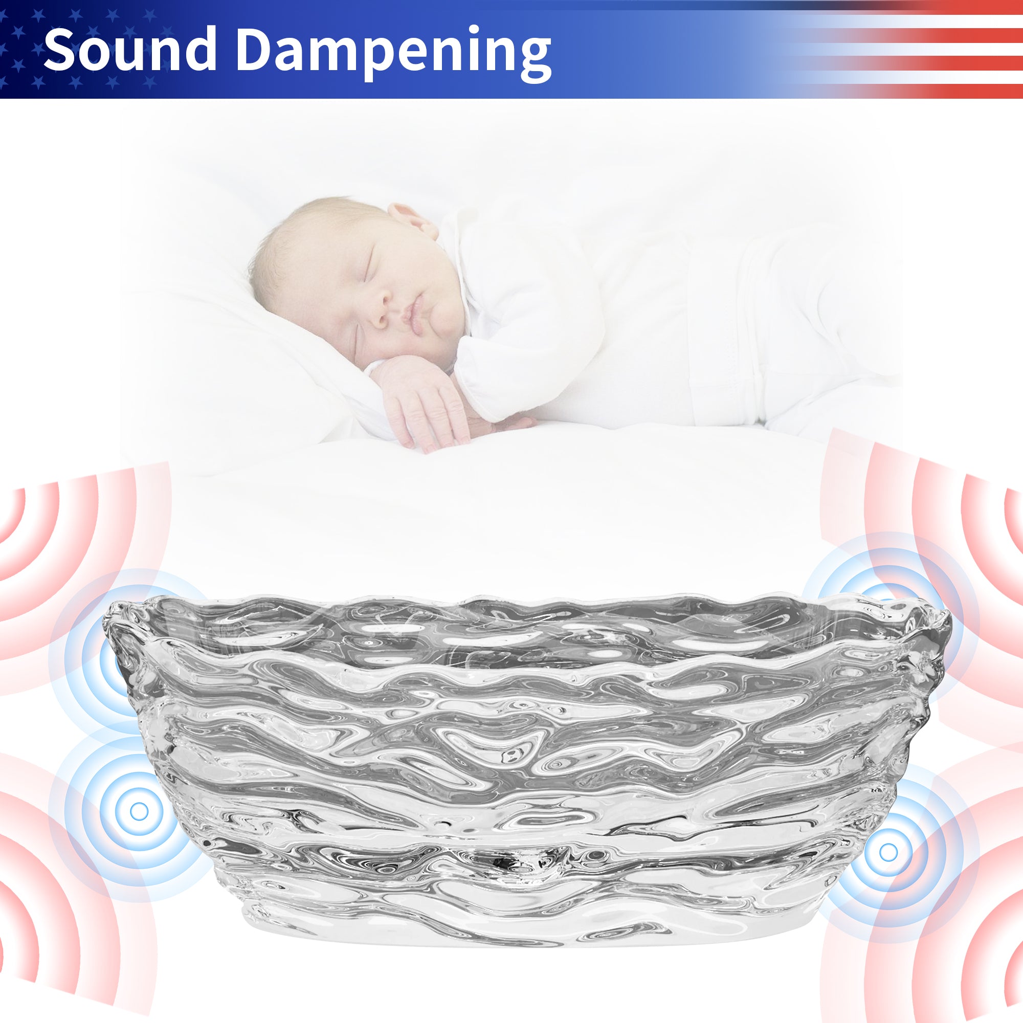 Rainlex 69" Transparent Stone Resin Freestanding Soaking Bathtub