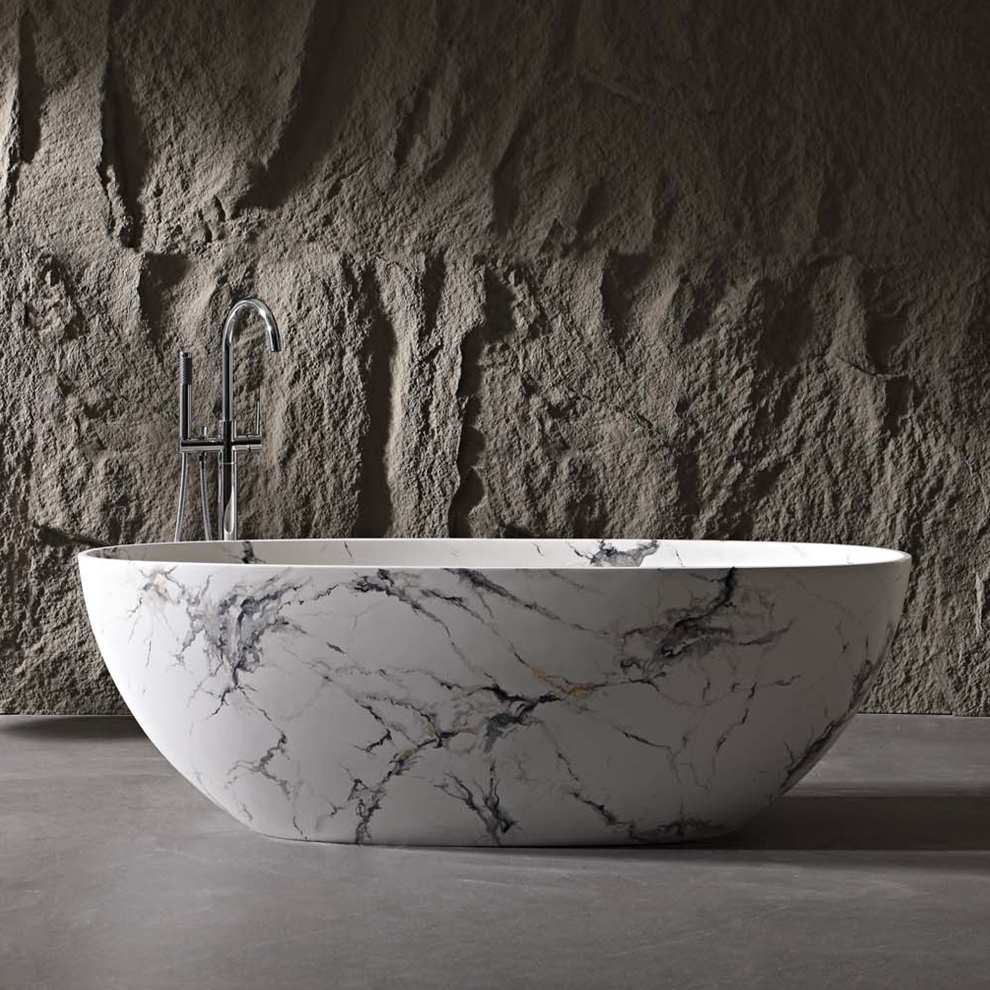 Rainlex 65" Eco-Friendly Stone Resin Freestanding Bathtub