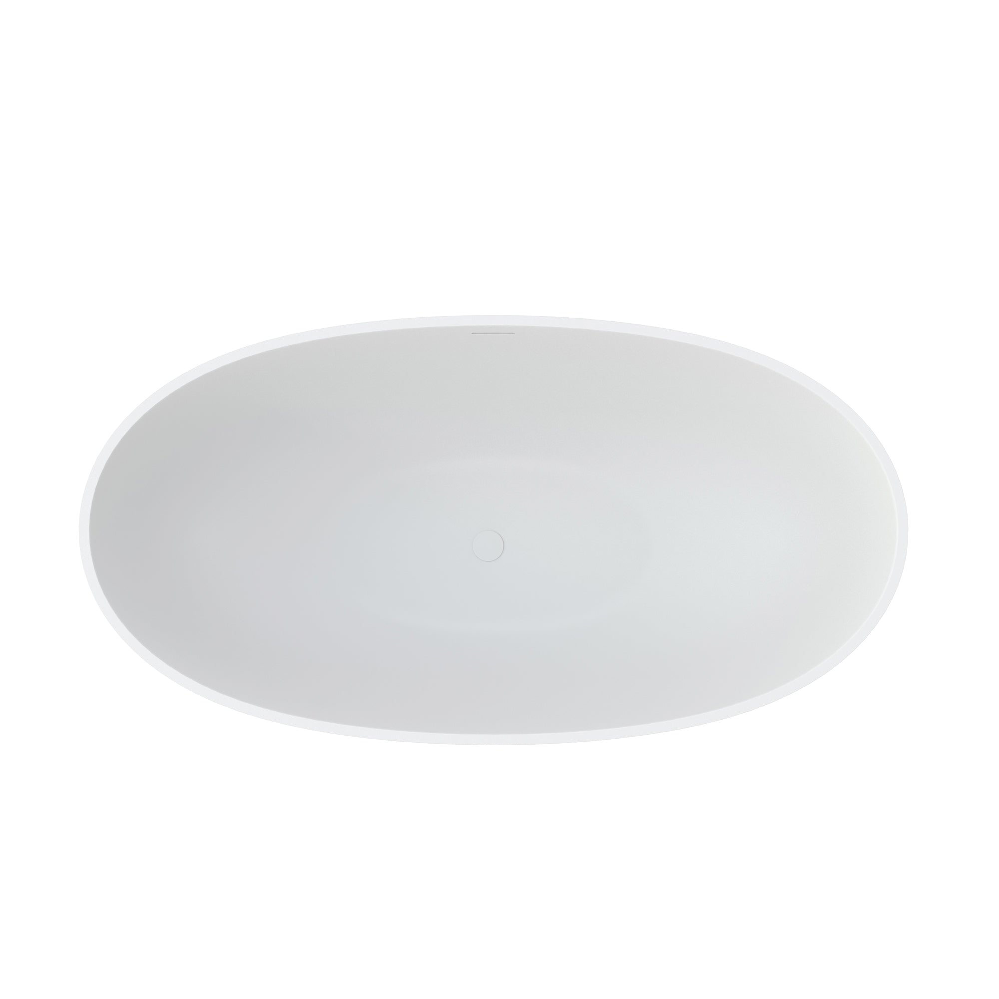 55" Stone Resin Freestanding Soaking Bathtub