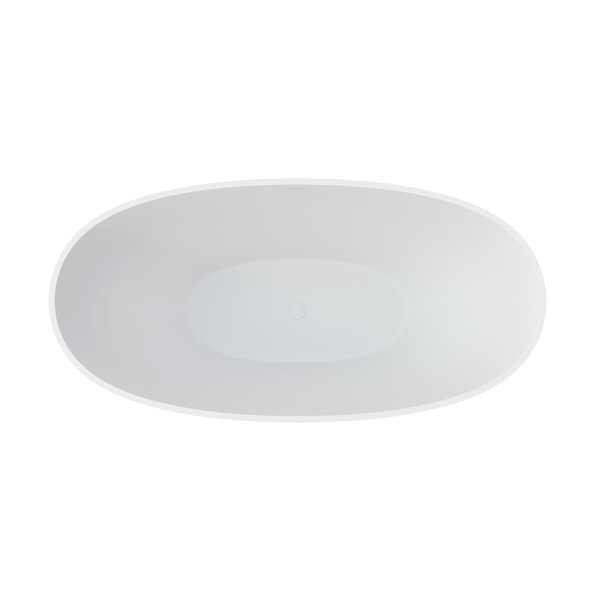 55" Stone Resin Freestanding Soaking Bathtub