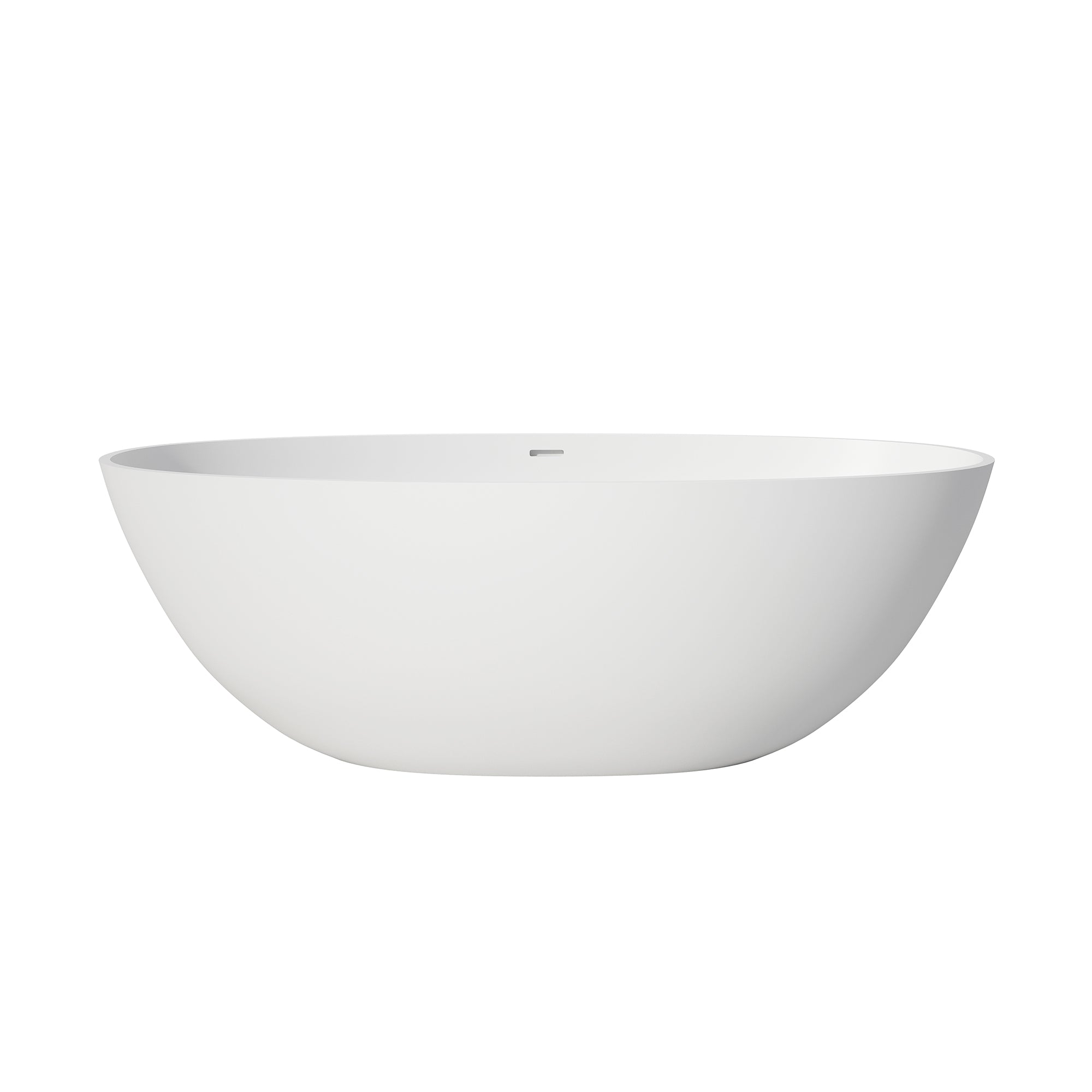 55" Stone Resin Freestanding Soaking Bathtub